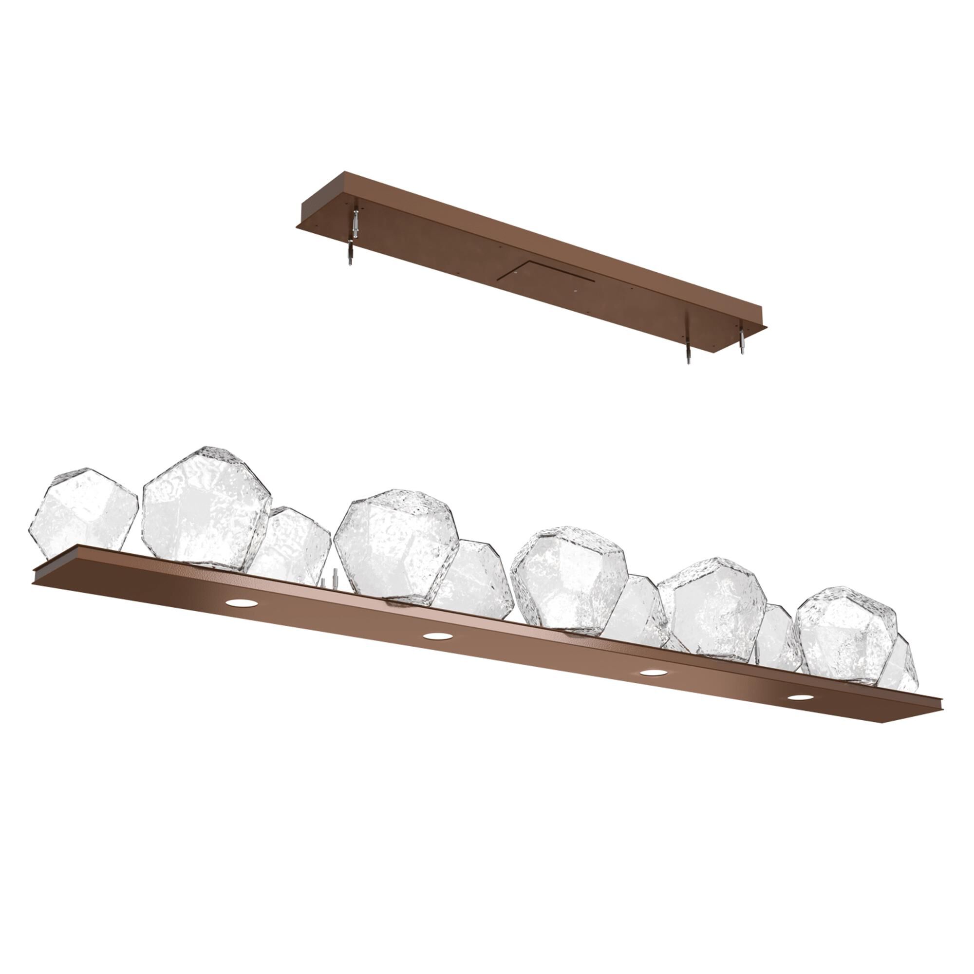 Shown in Burnished Bronze finish and Clear glass