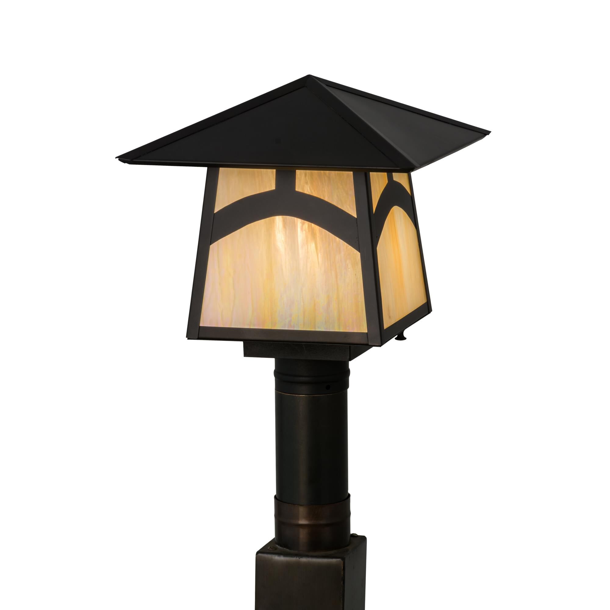 11 Inch Tall 1 Light Outdoor Post Lamp by Meyda Lighting