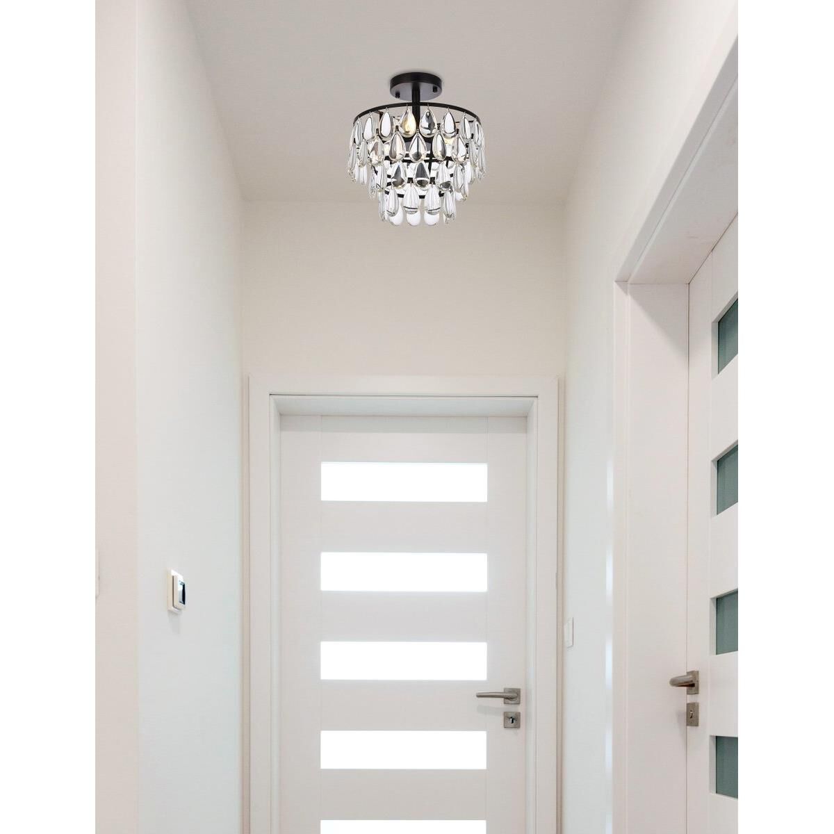 Mila 12 Inch 3 Light Flush Mount by Elegant Lighting