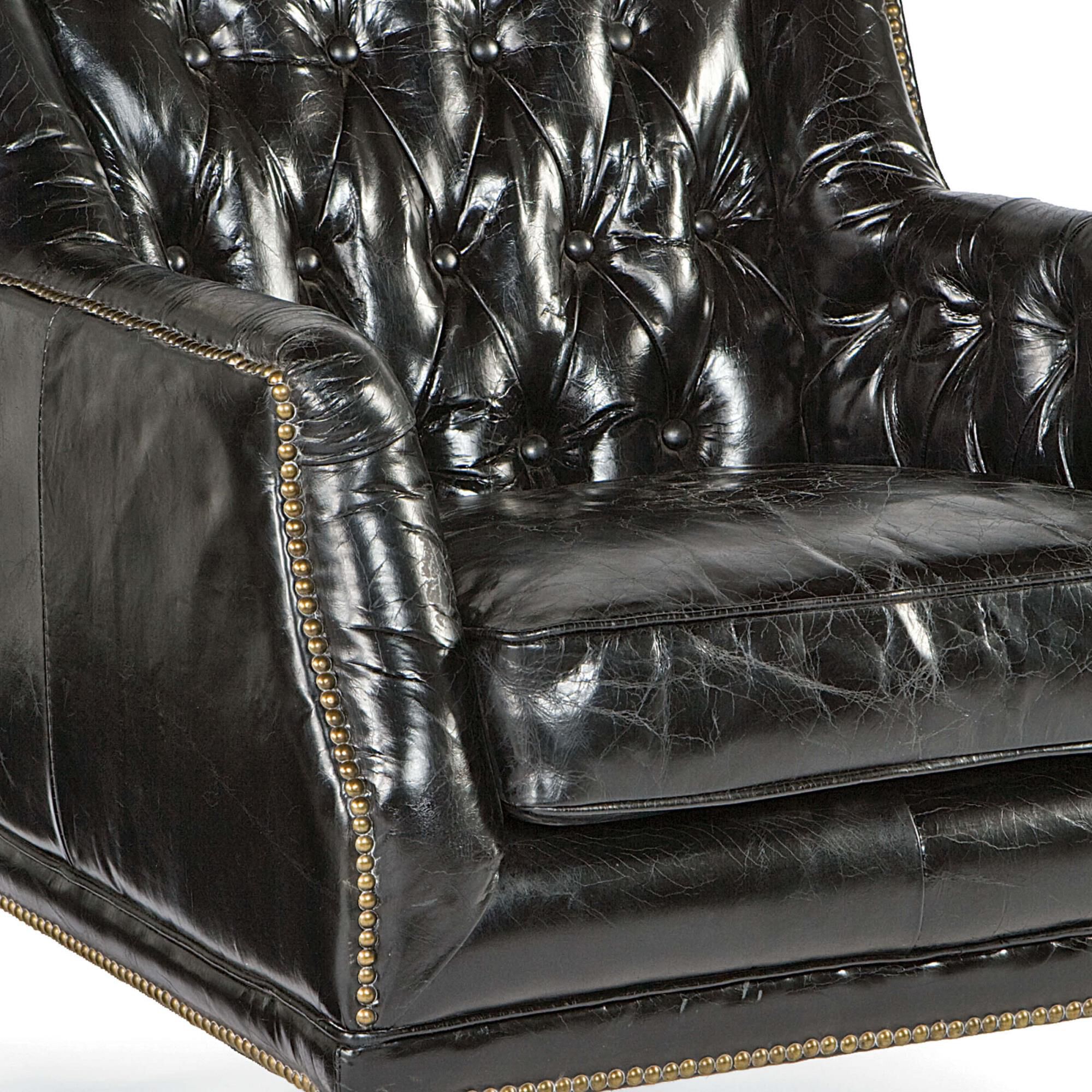 Leather Equestrian 32 Inch Accent Chair by Regina Andrew