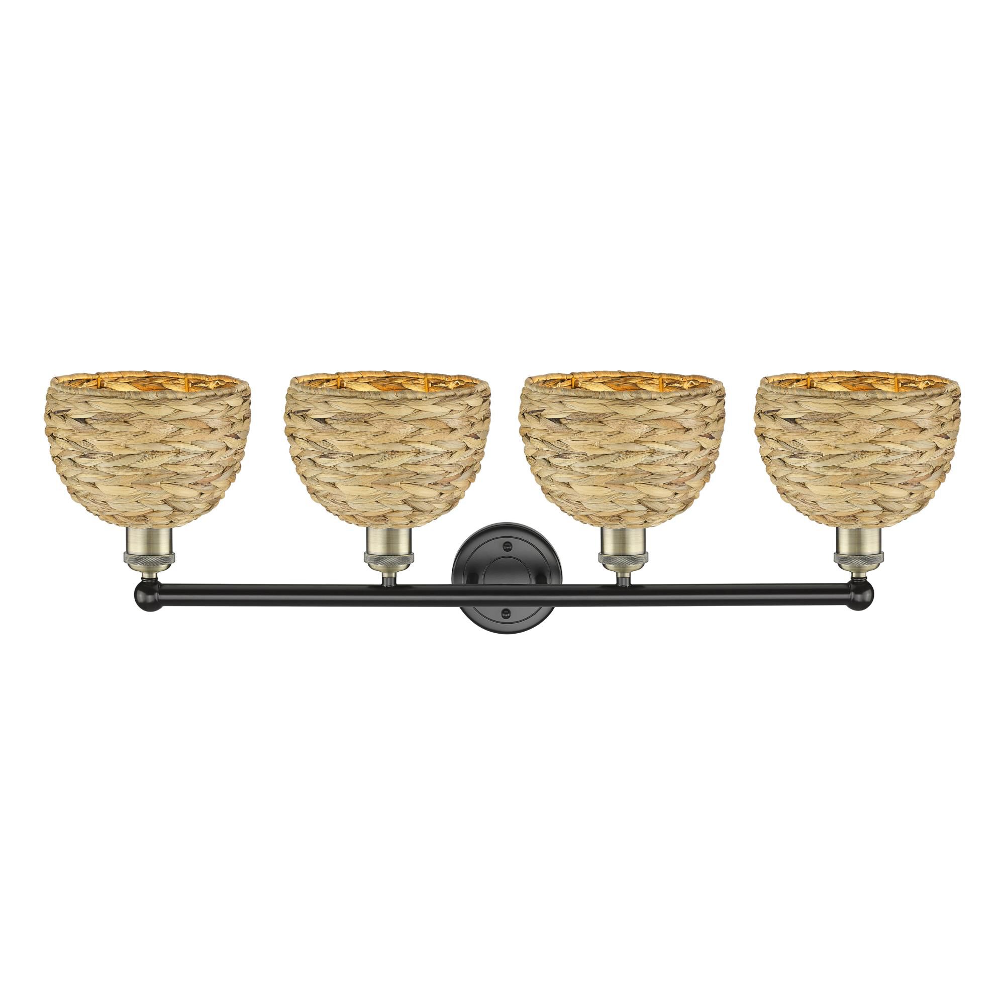Bruno Marashlian Woven Rattan 35 Inch Bath Vanity Light by Innovations Lighting