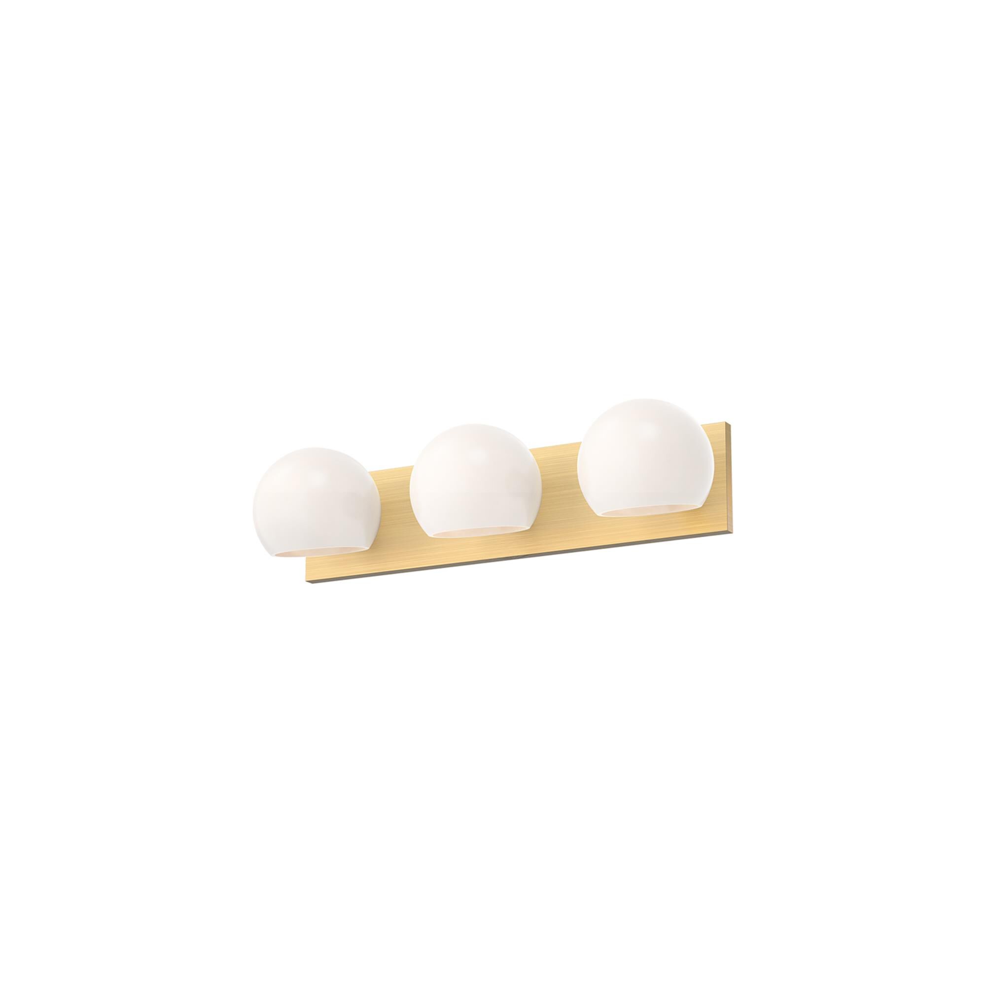 Shown in Brushed Gold finish and Opal Matte glass