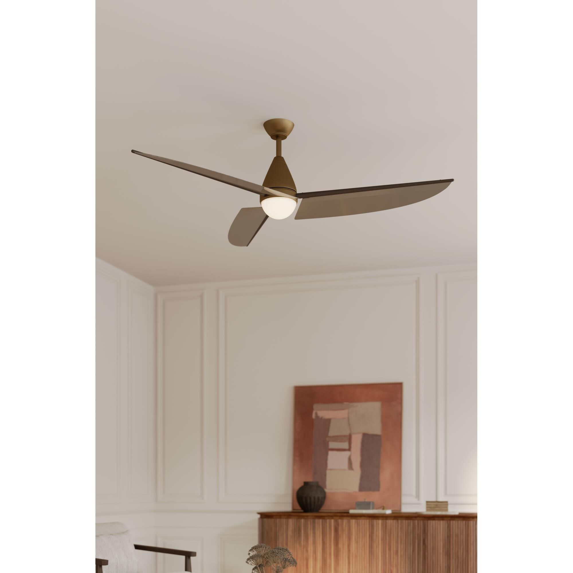 Shown in Heritage Brass finish and White shade