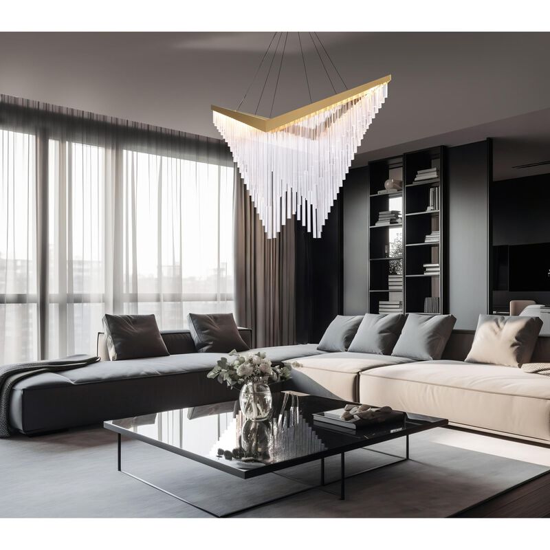 Vivien Large Linear Chandelier by Eurofase Lighting