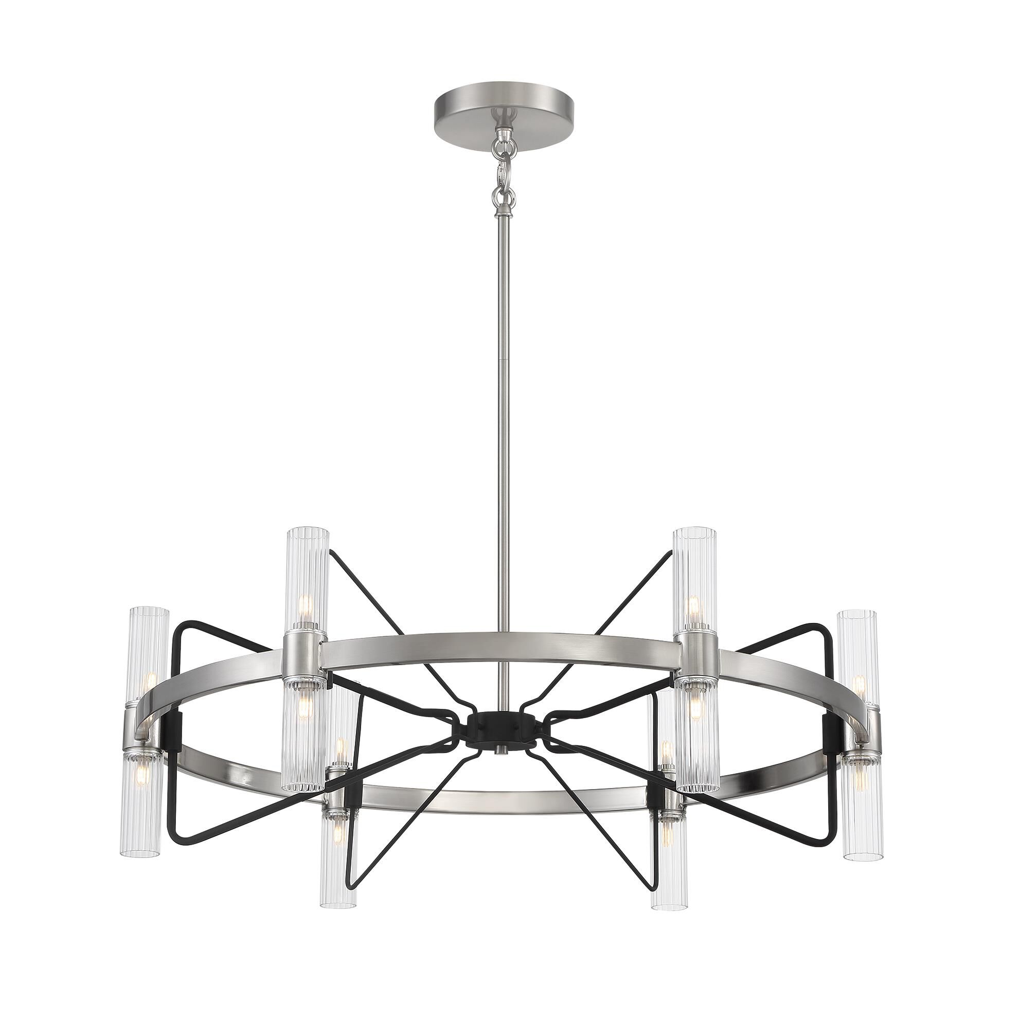 Mass Transit 30 Inch 12 Light Chandelier by Kovacs