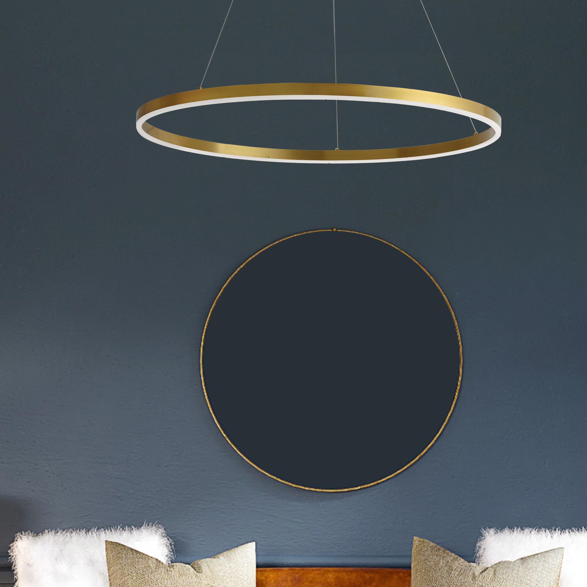 Shown in Aged Brass and White finish