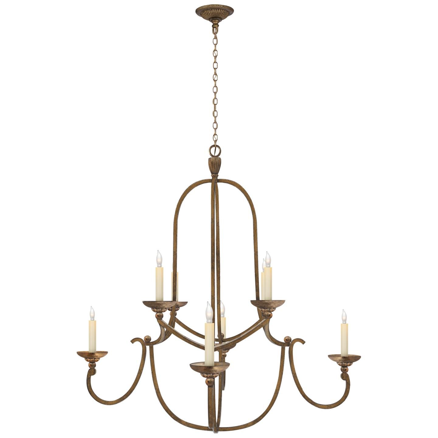 Shown in Gilded Iron finish and Chs  Sold Separately shade