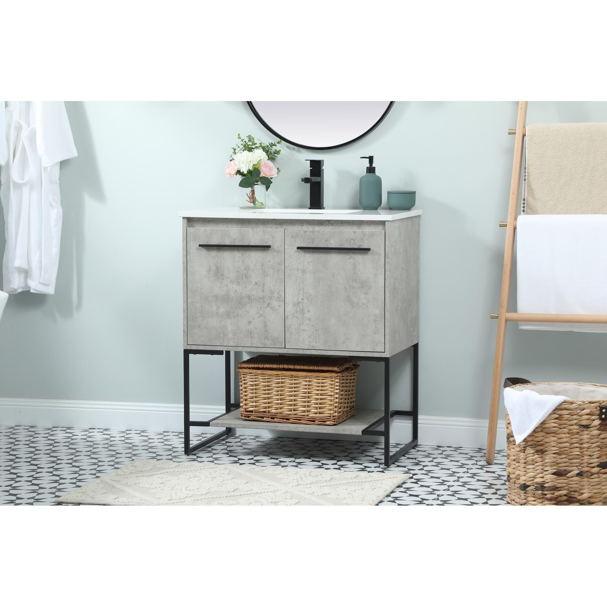 Shown in Concrete Grey finish