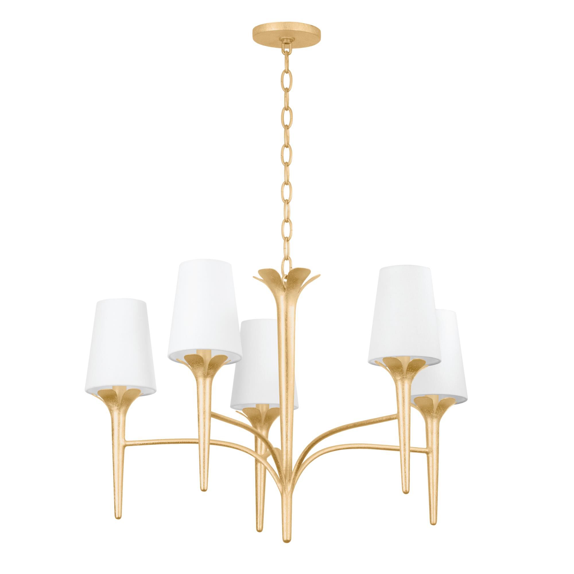 Shown in Gold Leaf finish and White shade