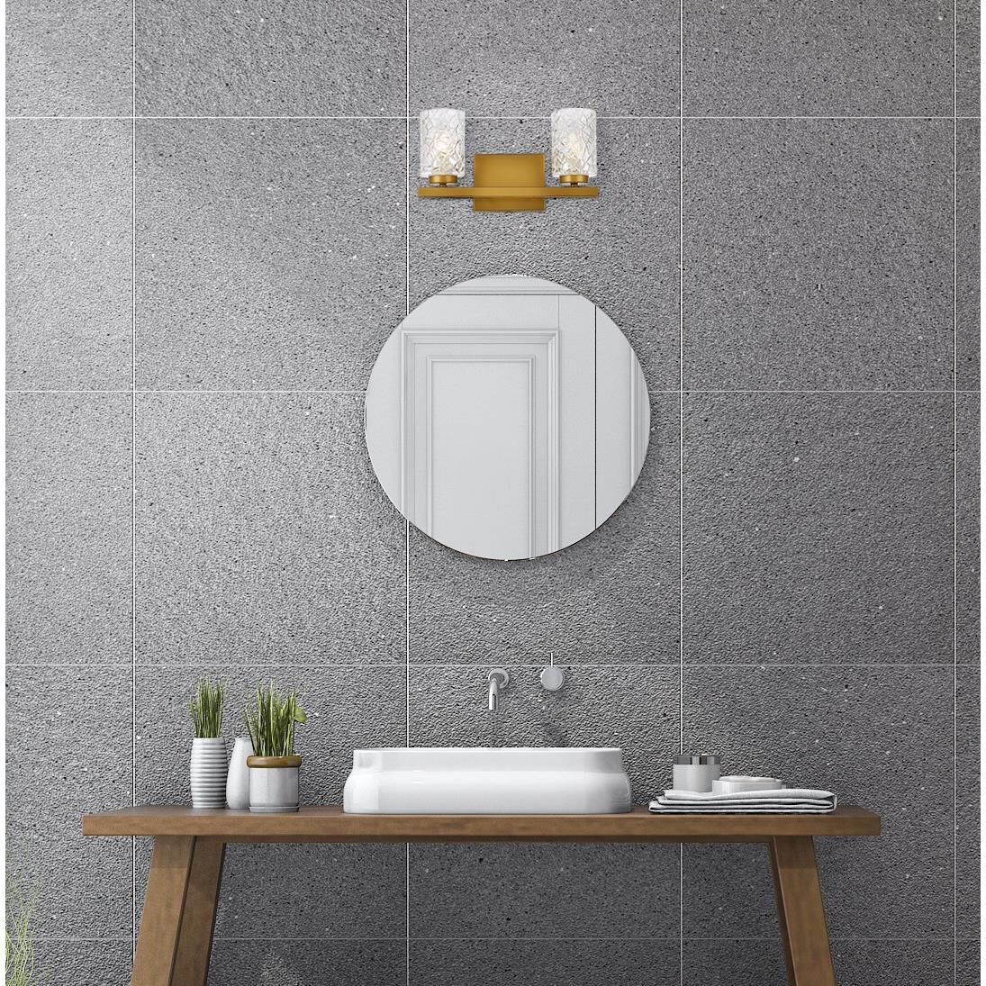 Shown in Brass finish and Clear glass