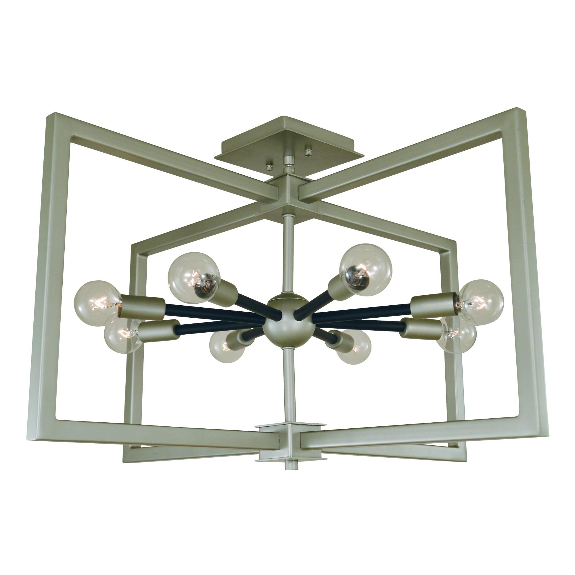 Pyxis 28 Inch 8 Light Semi Flush Mount by Framburg