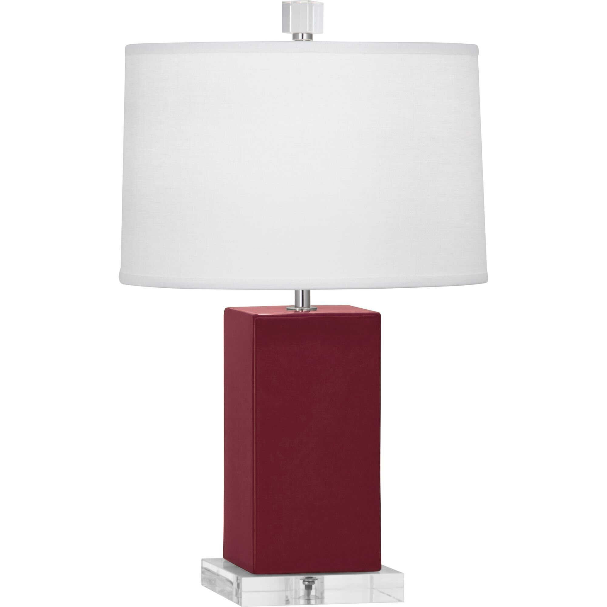 Shown in Sugar Plum Glazed finish and White shade