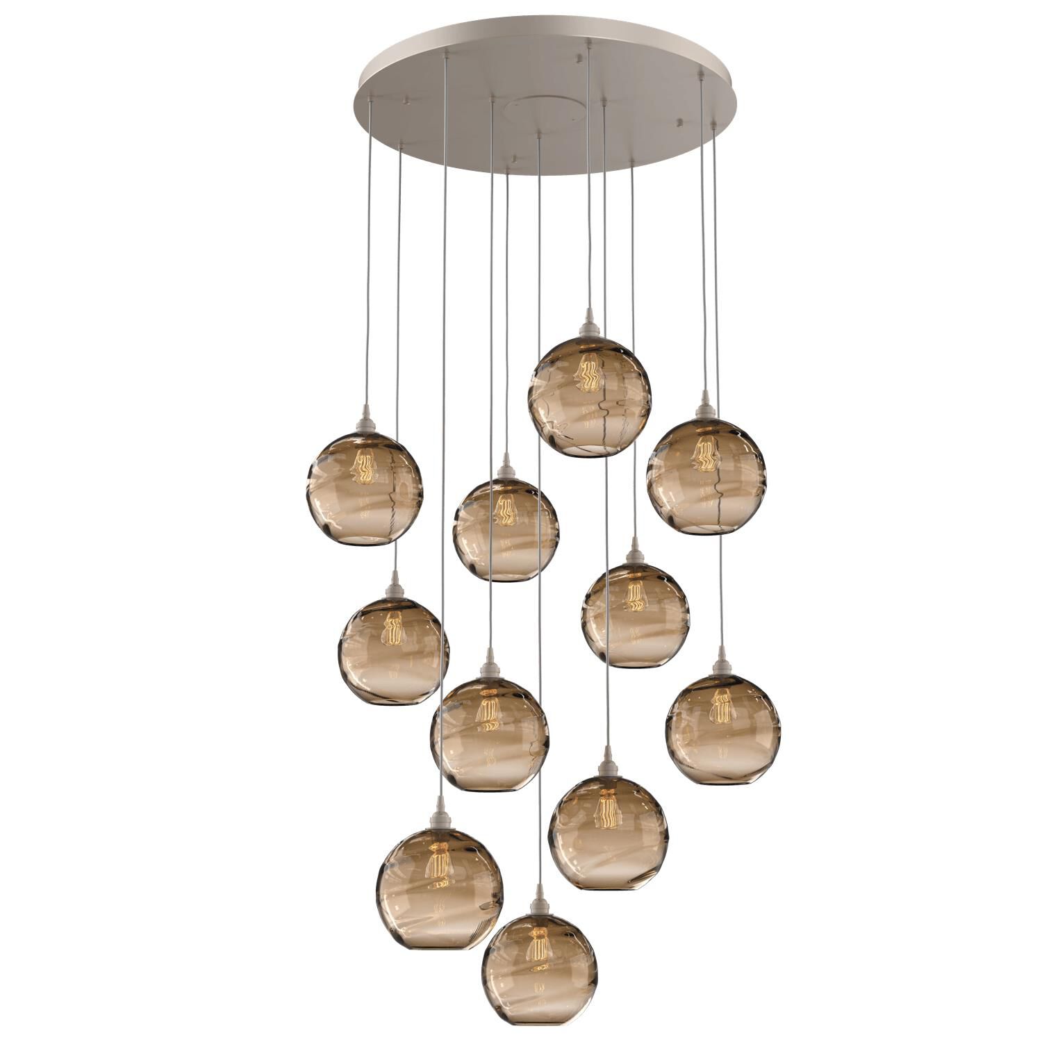 Terra 36 Inch 11 Light Multi Light Pendant by Hammerton Studio