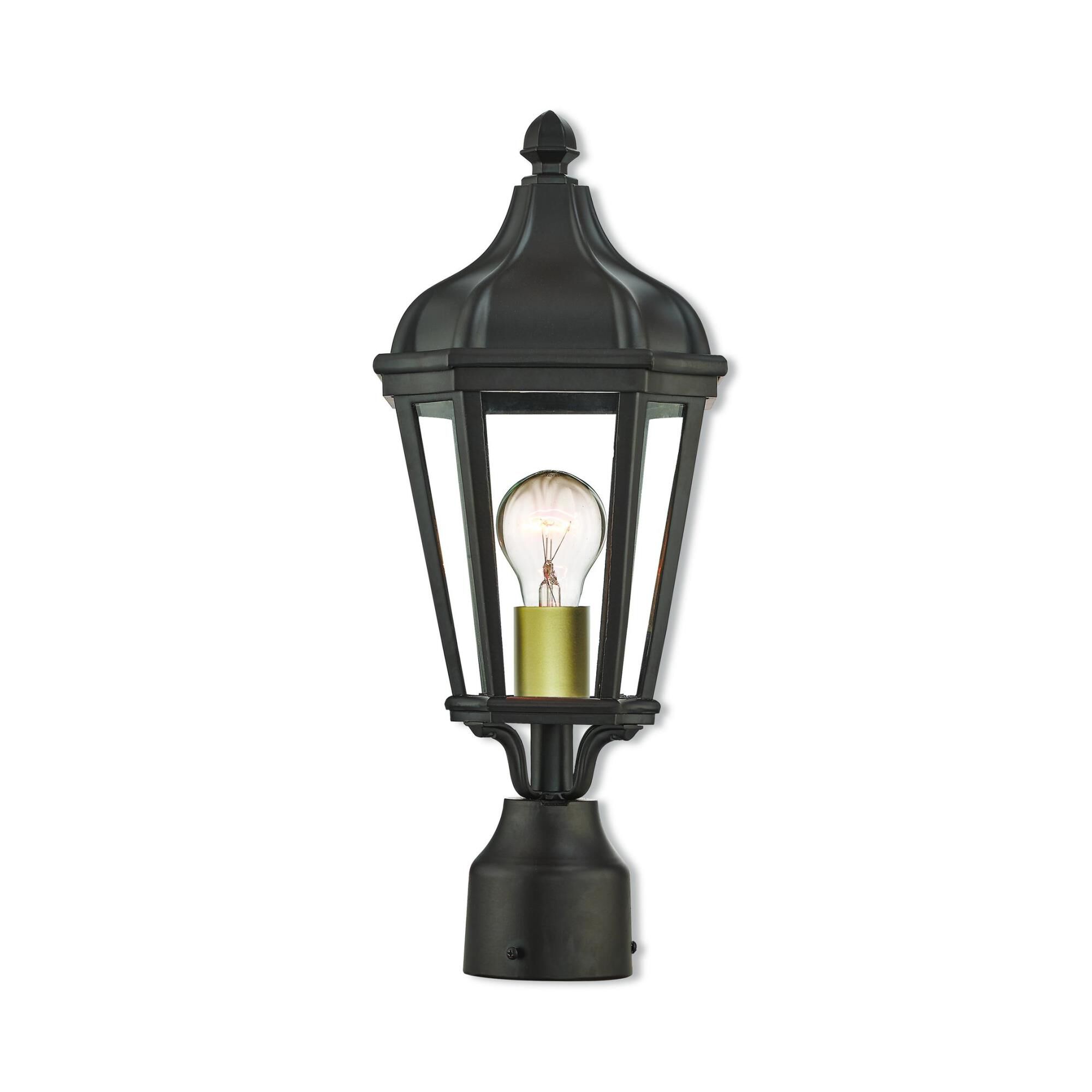 Shown in Bronze finish and Clear glass