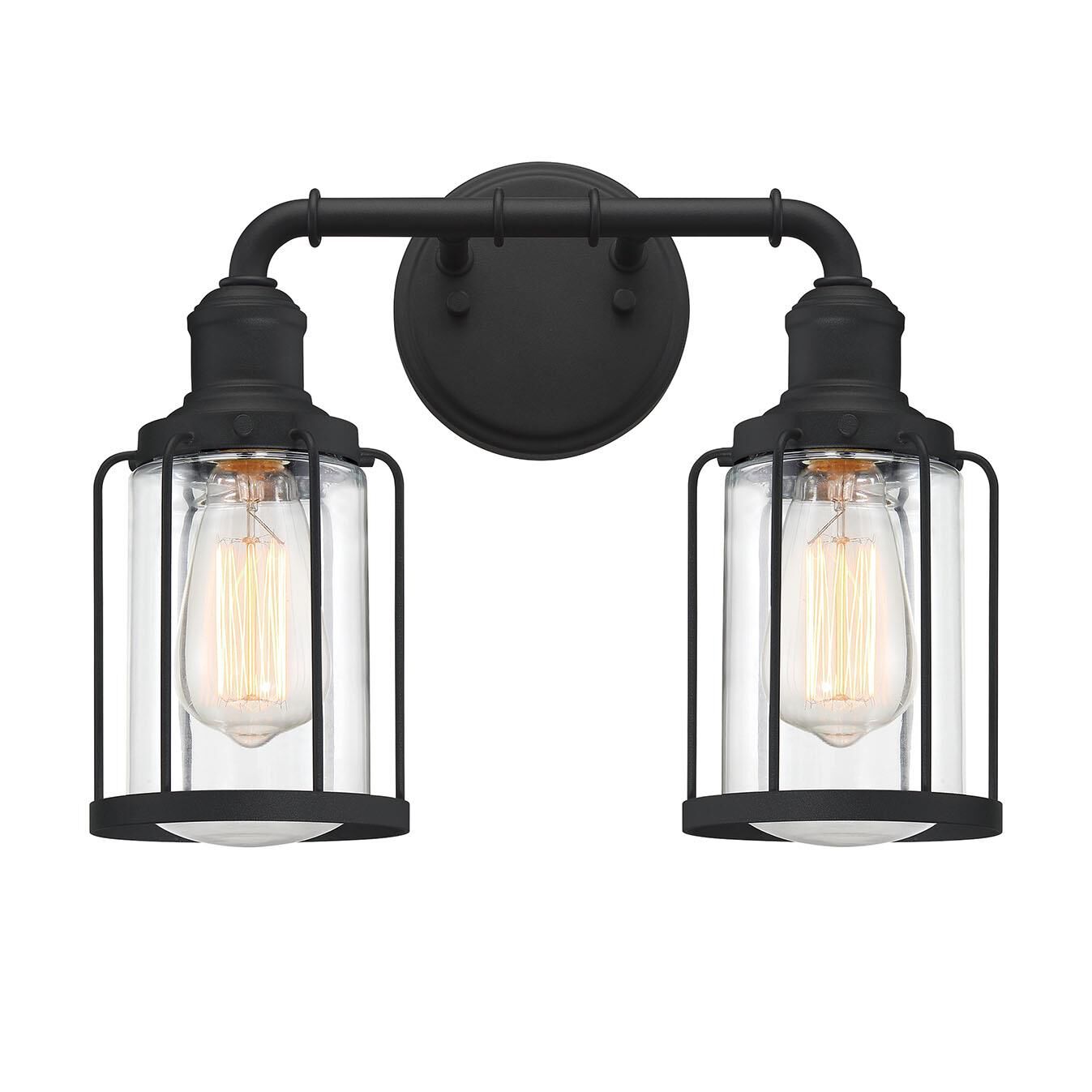 Shown in Earth Black finish and Clear Glass shade