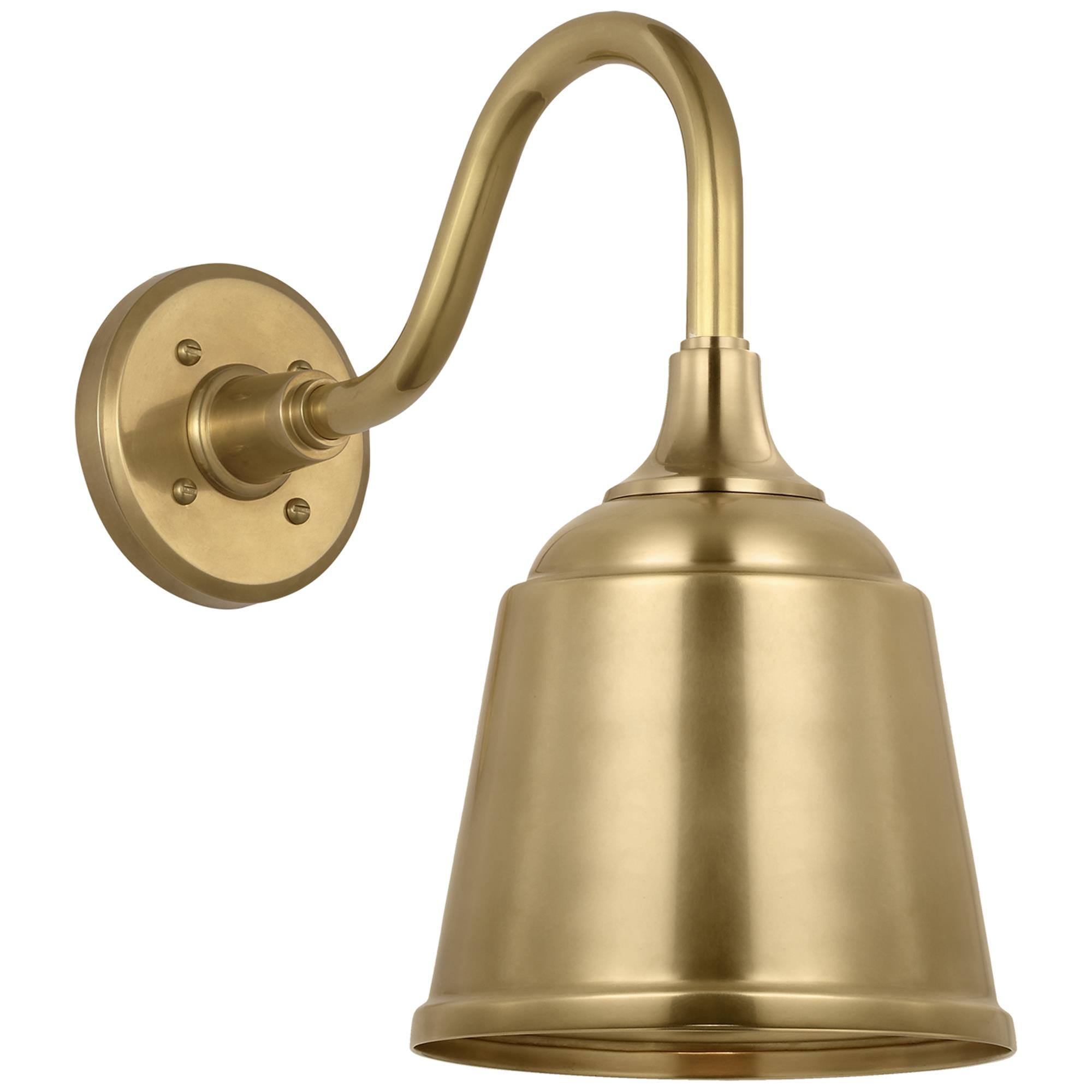 Shown in Hand-Rubbed Antique Brass finish and Hand-Rubbed Antique Brass Rockhouse shade