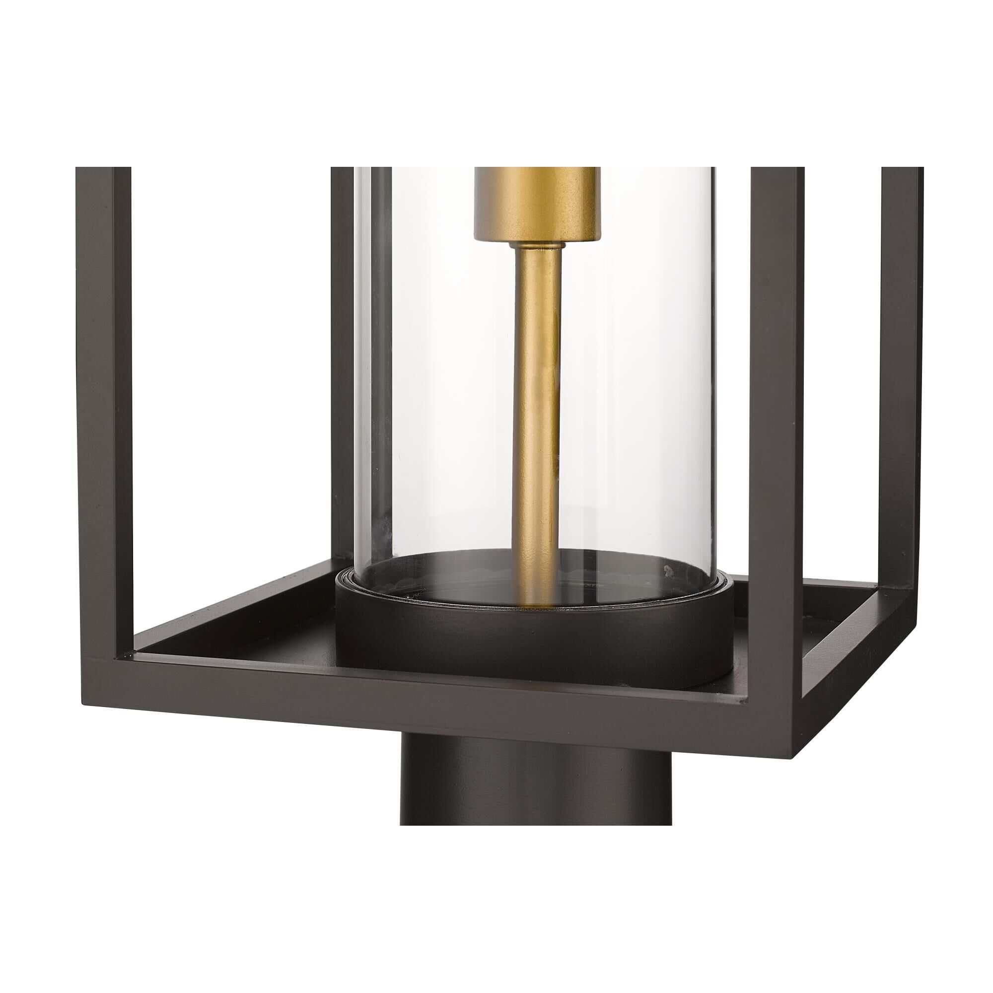 Shown in Deep Bronze + Outdoor Brass finish and Glass shade
