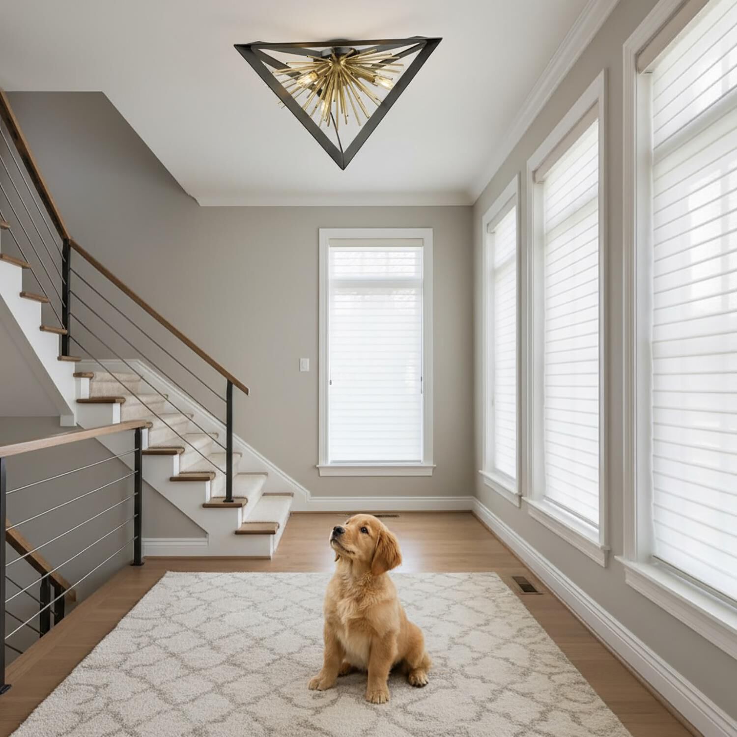 Sunburst 20 Inch 3 Light Flush Mount by Artcraft