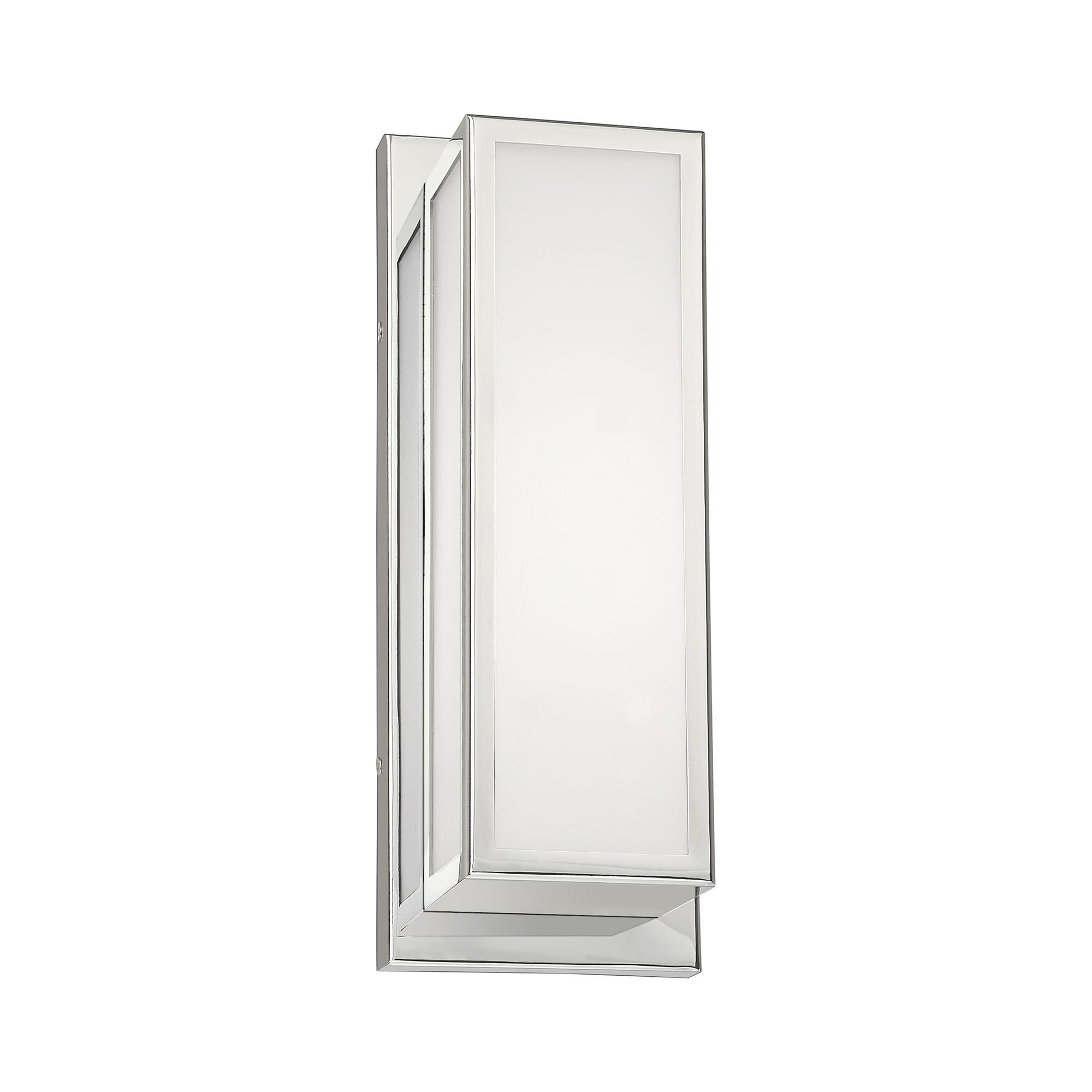 Shown in Polished Chrome finish and Hand Blown Satin Opal White glass