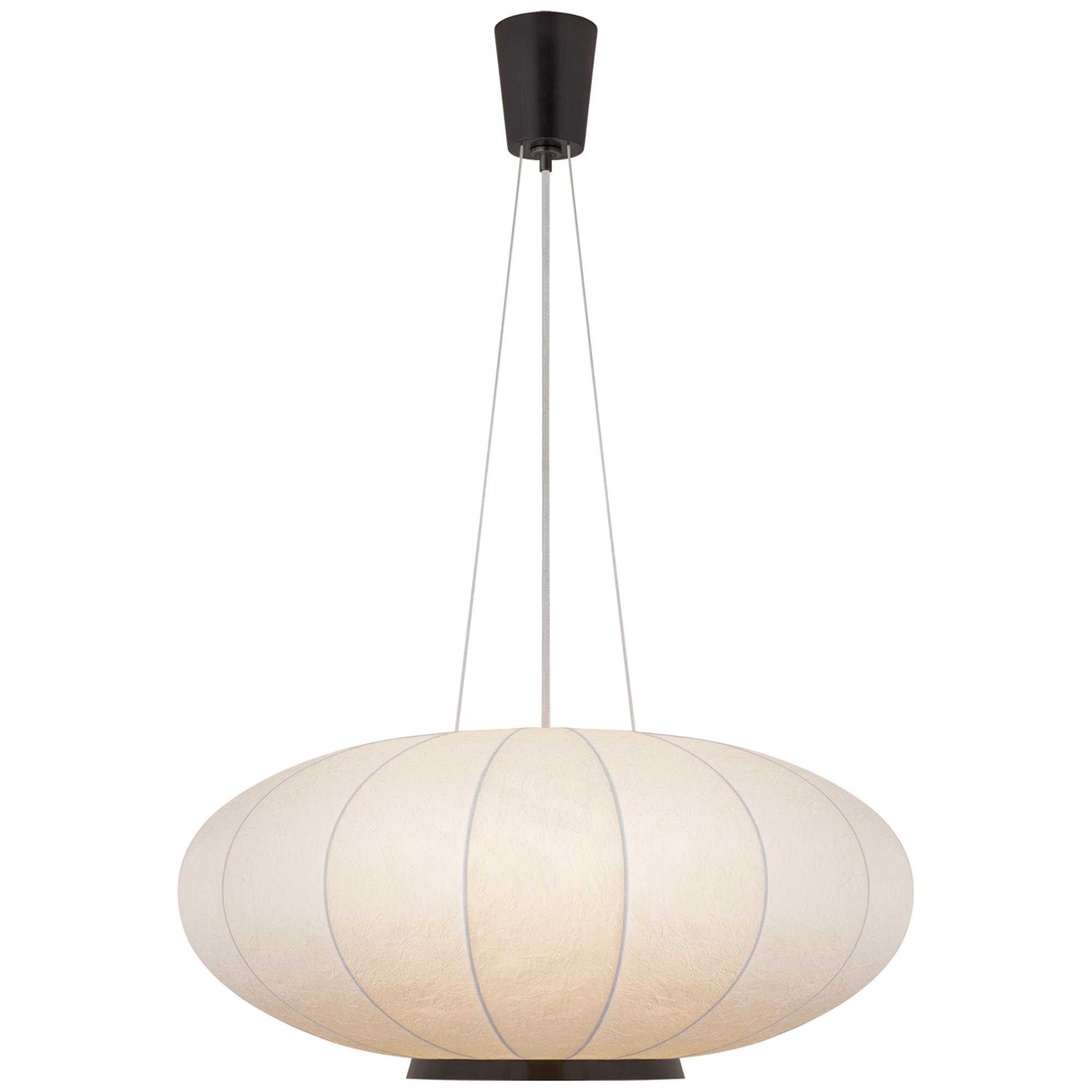Shown in Bronze finish and Rice Paper shade