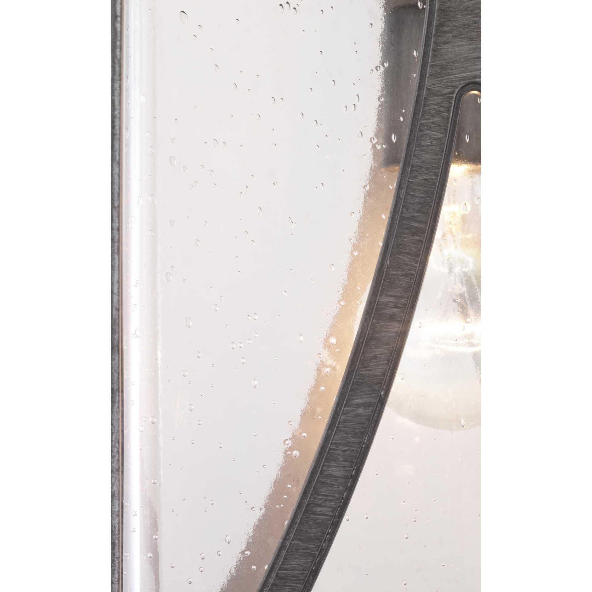 Shown in Antique Pewter finish and Clear Seeded glass