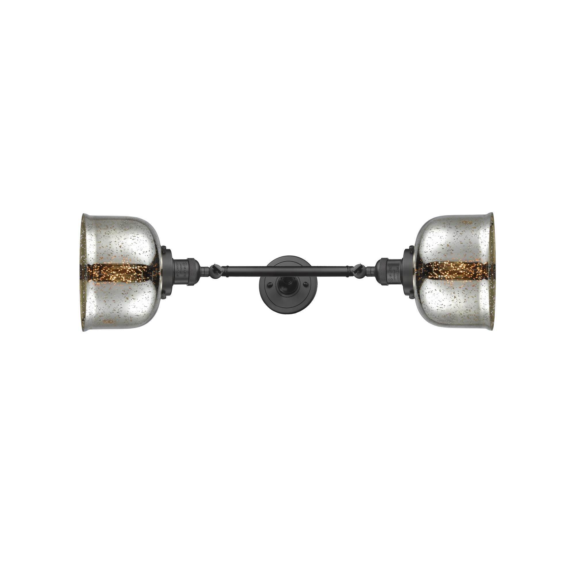 Shown in Oil Rubbed Bronze finish and Silver Mercury glass