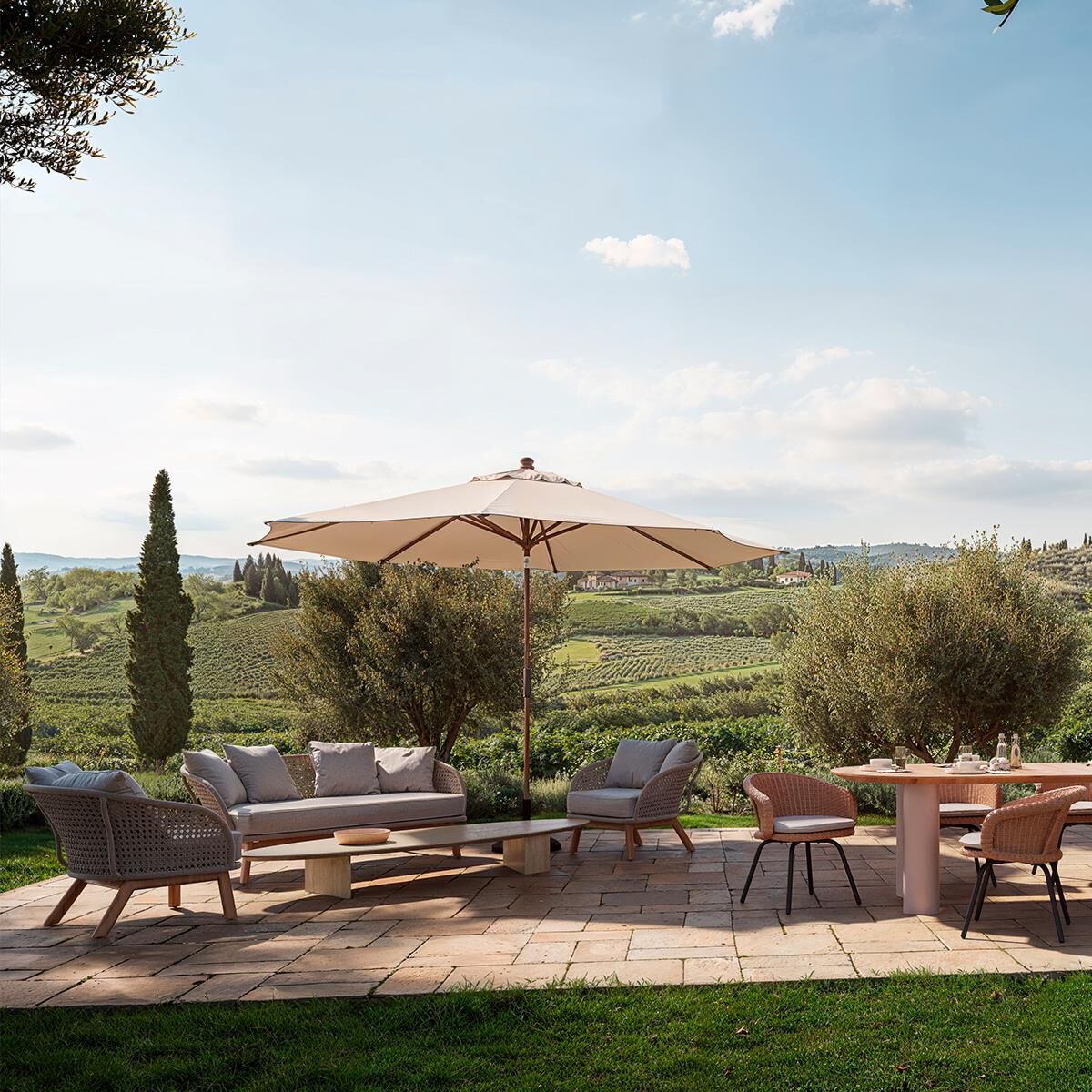 Shown in Faux Travertine finish