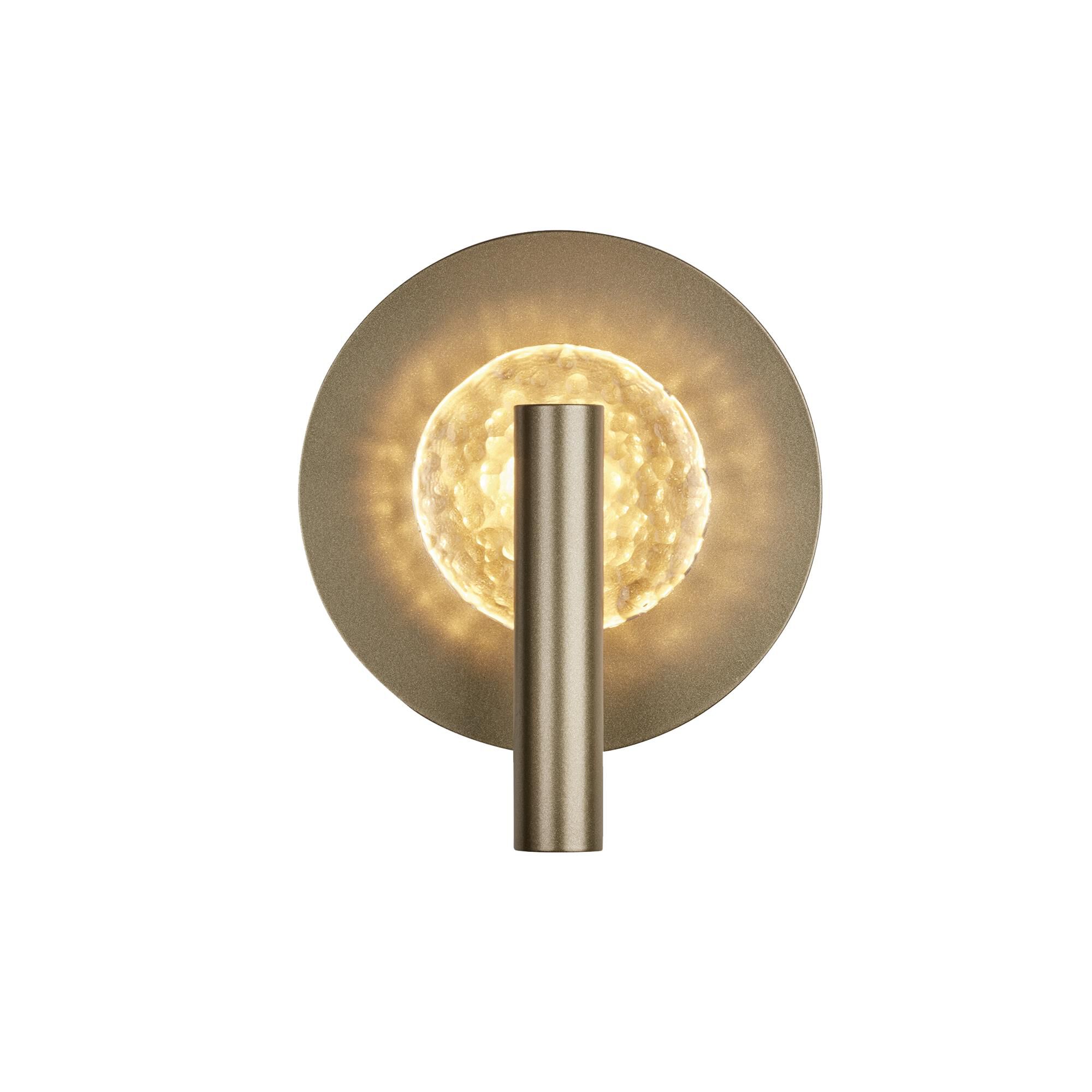 Shown in Soft Gold finish and Clear glass
