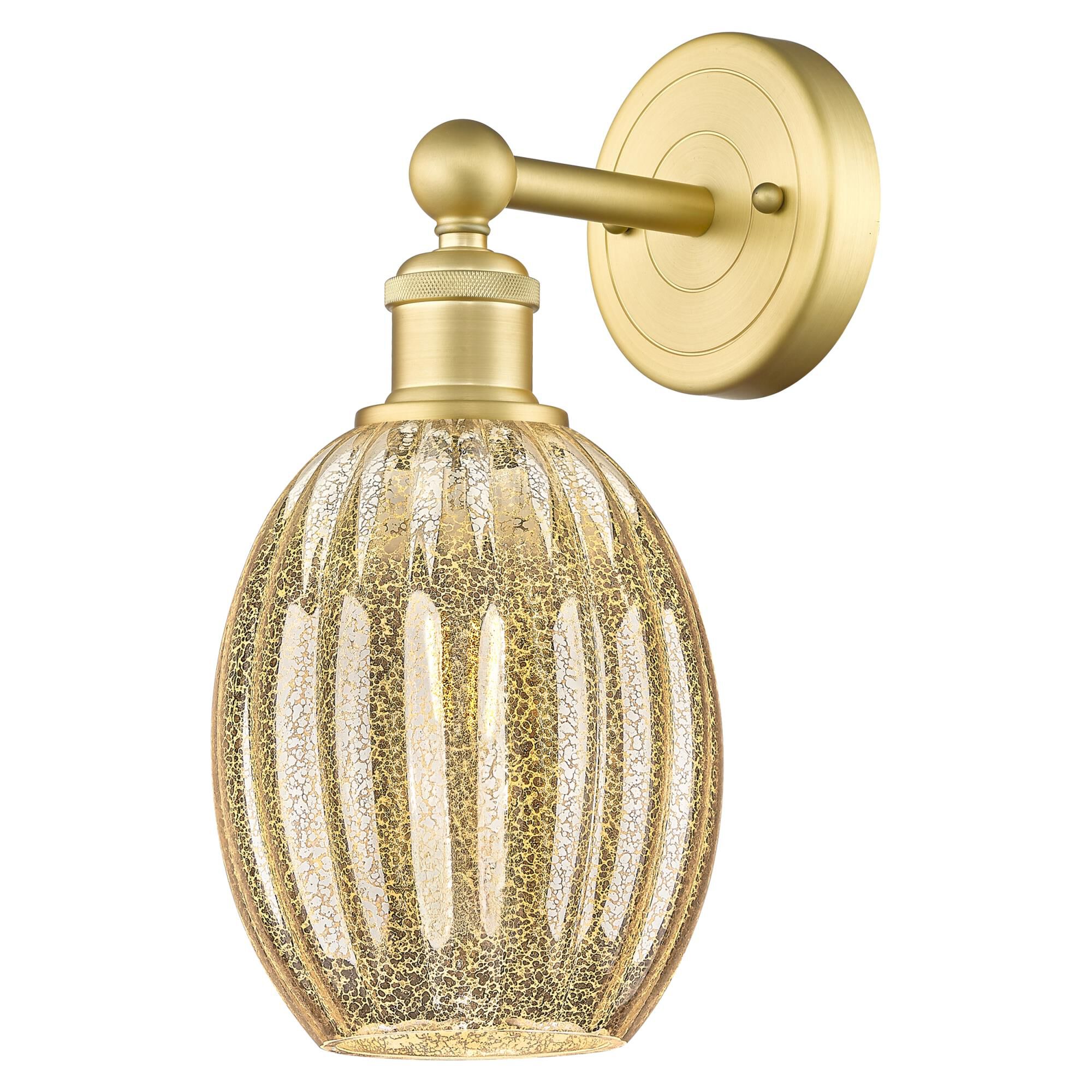 Shown in Satin Gold finish and Mercury glass