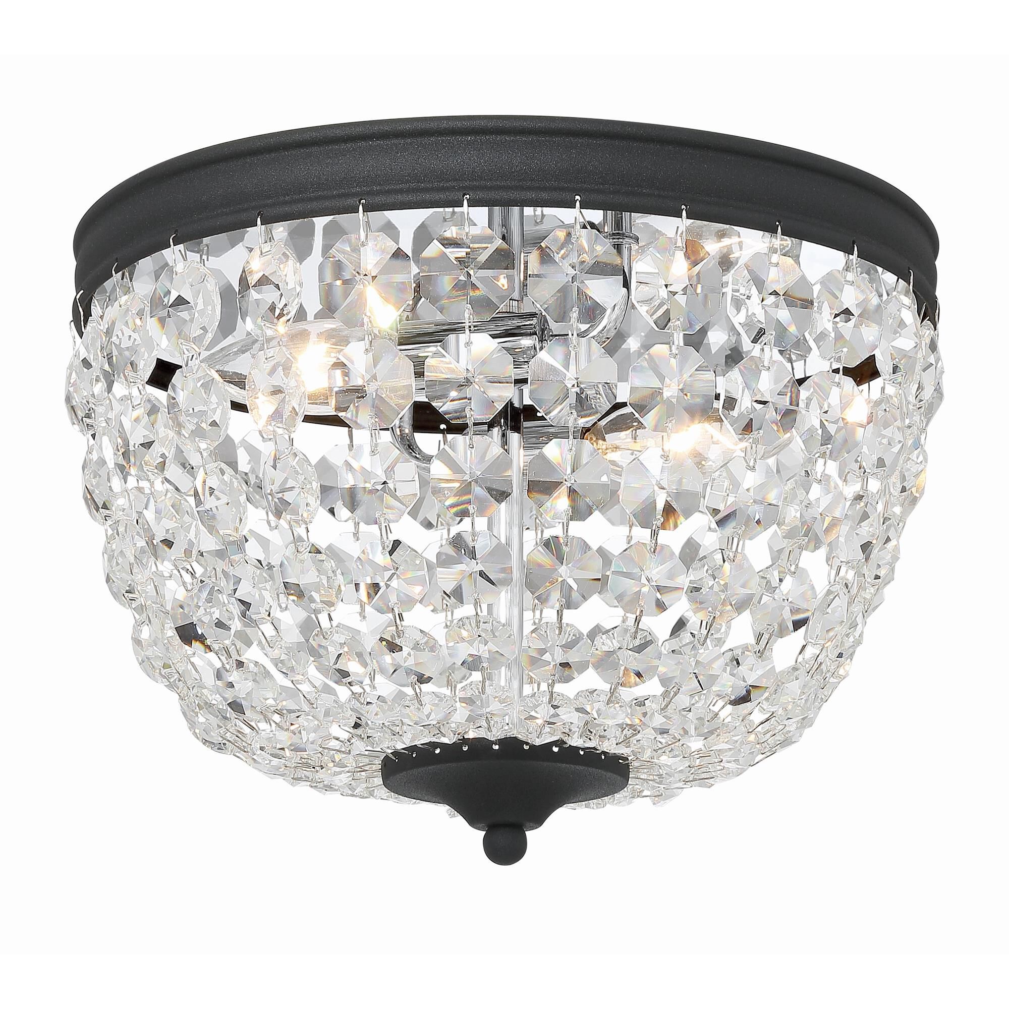 Shown in Black Forged finish and Hand Cut crystal