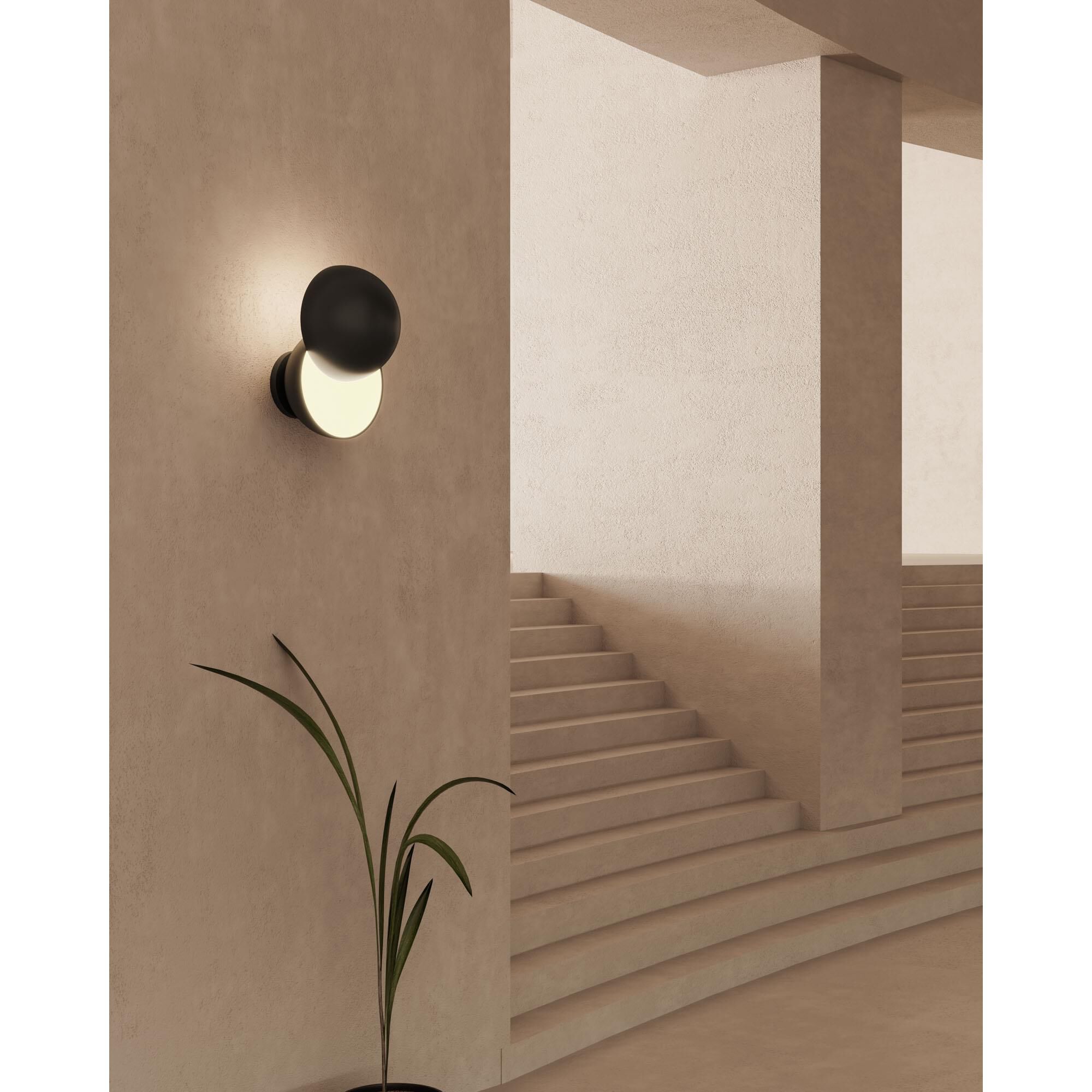 Shown in Black finish and Steel shade