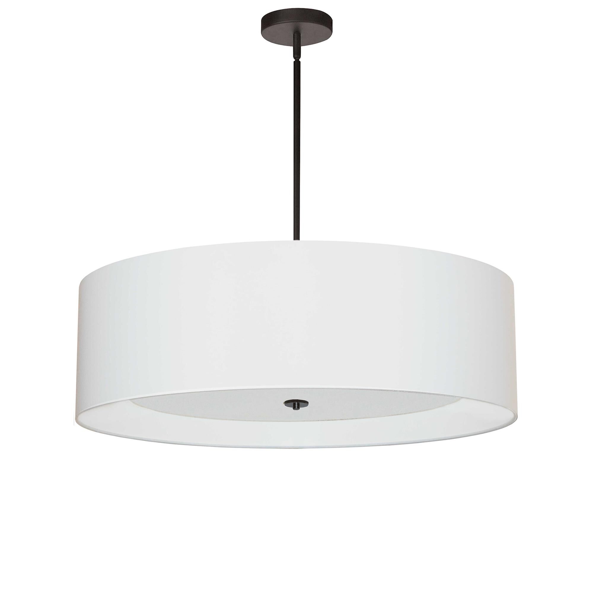 Shown in Matte Black finish and White shade