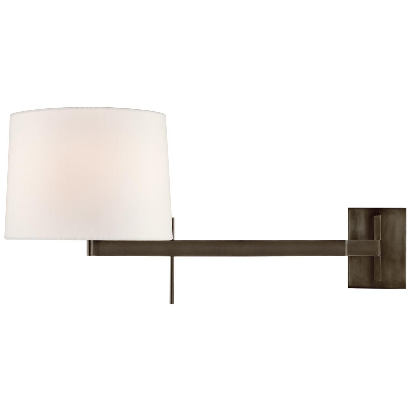 Shown in Bronze finish and Linen shade