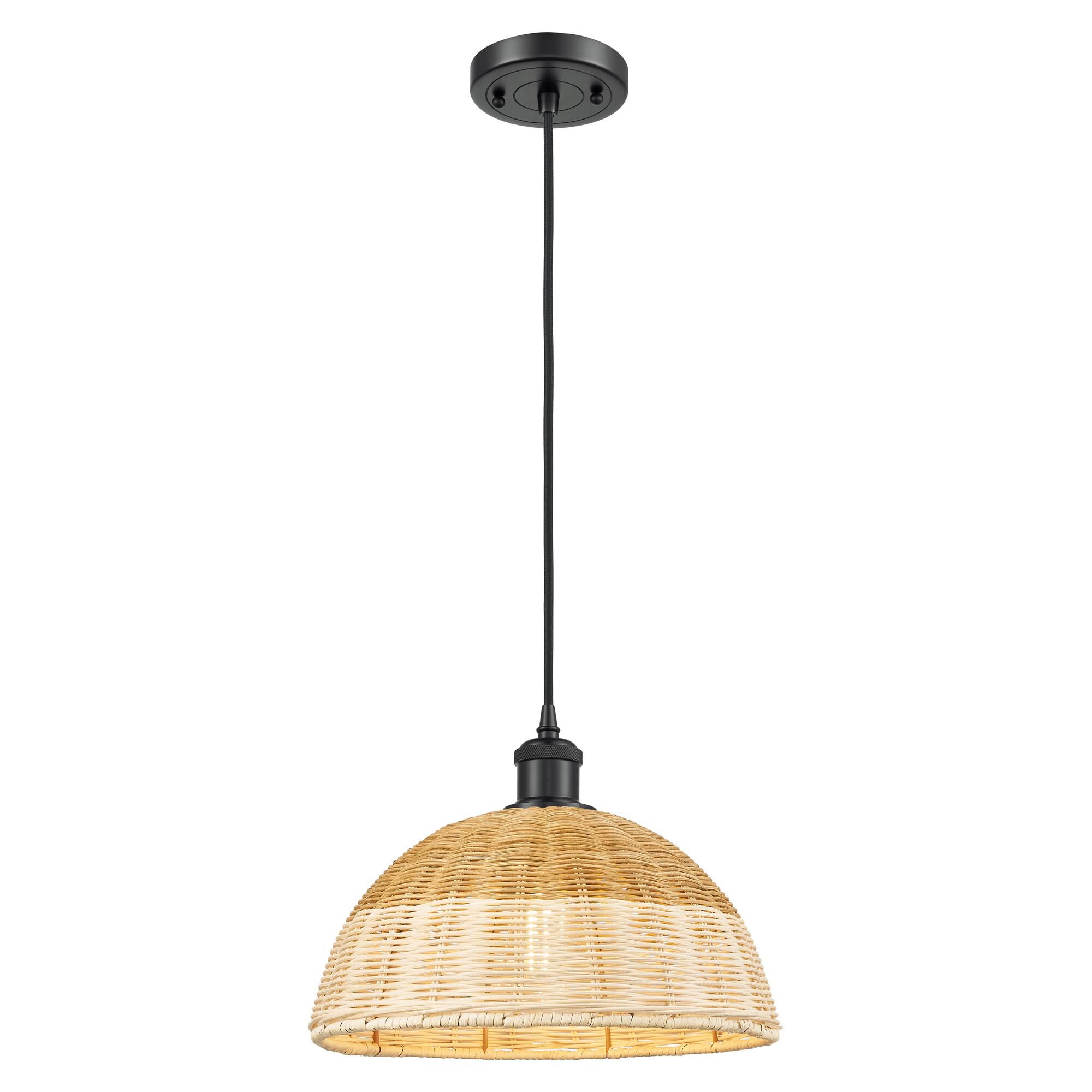 Shown in Matte Black finish and Natural shade