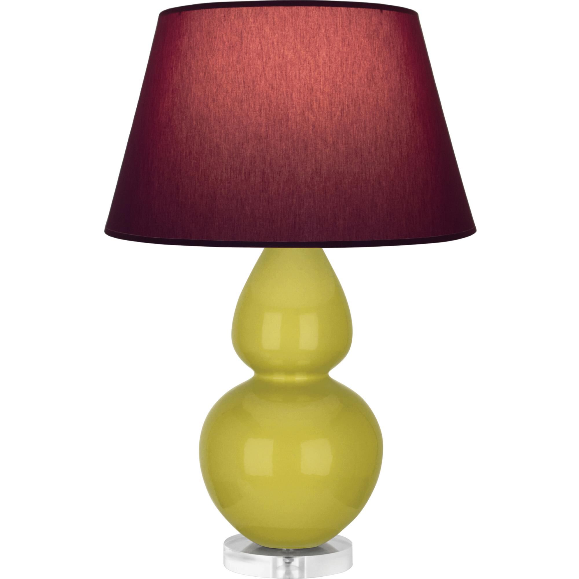 Shown in Citron finish and Plum and Lavender shade and Lucite accent