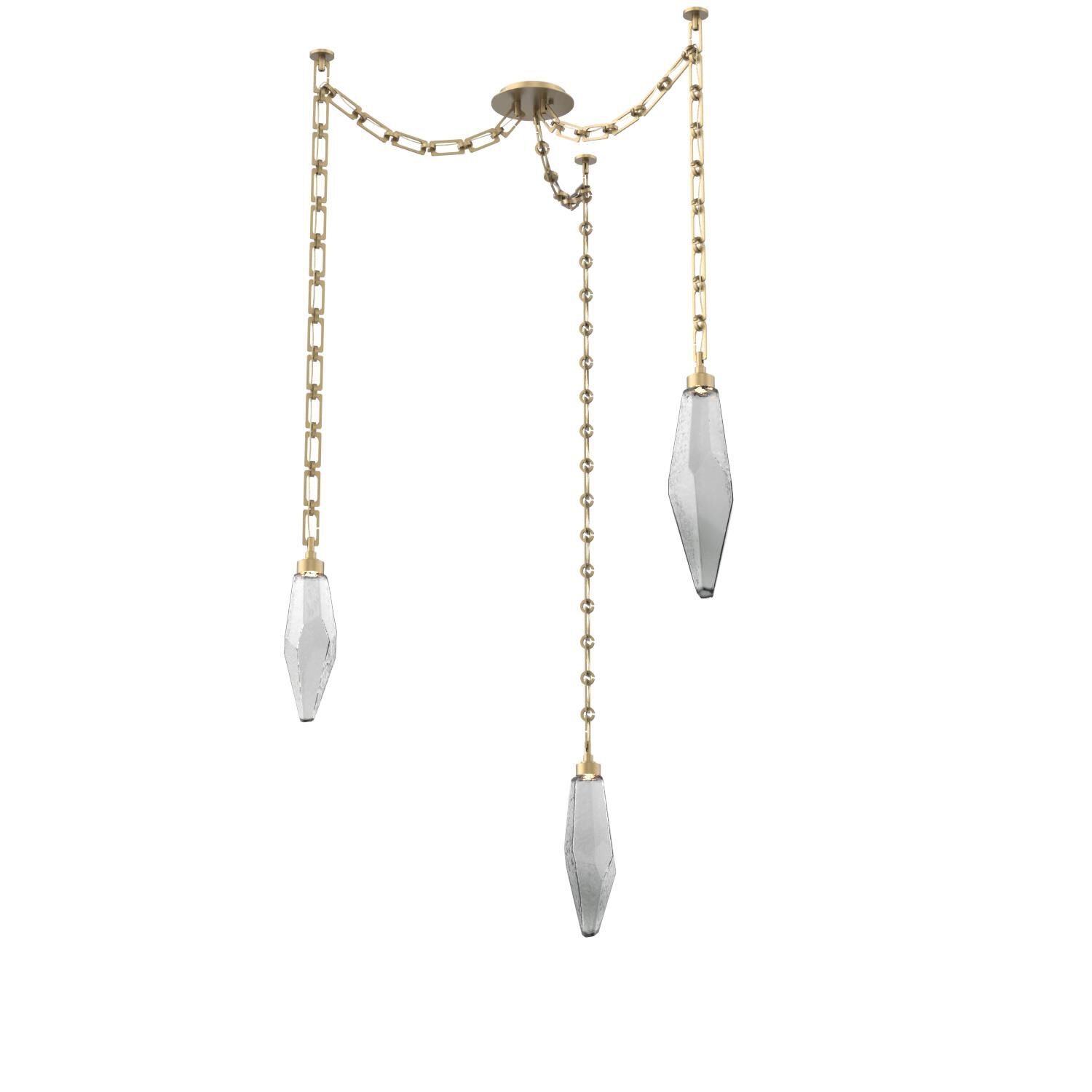 Levi Wilson Rock Crystal 14 Inch Multi Pendant Light by Hammerton Studio