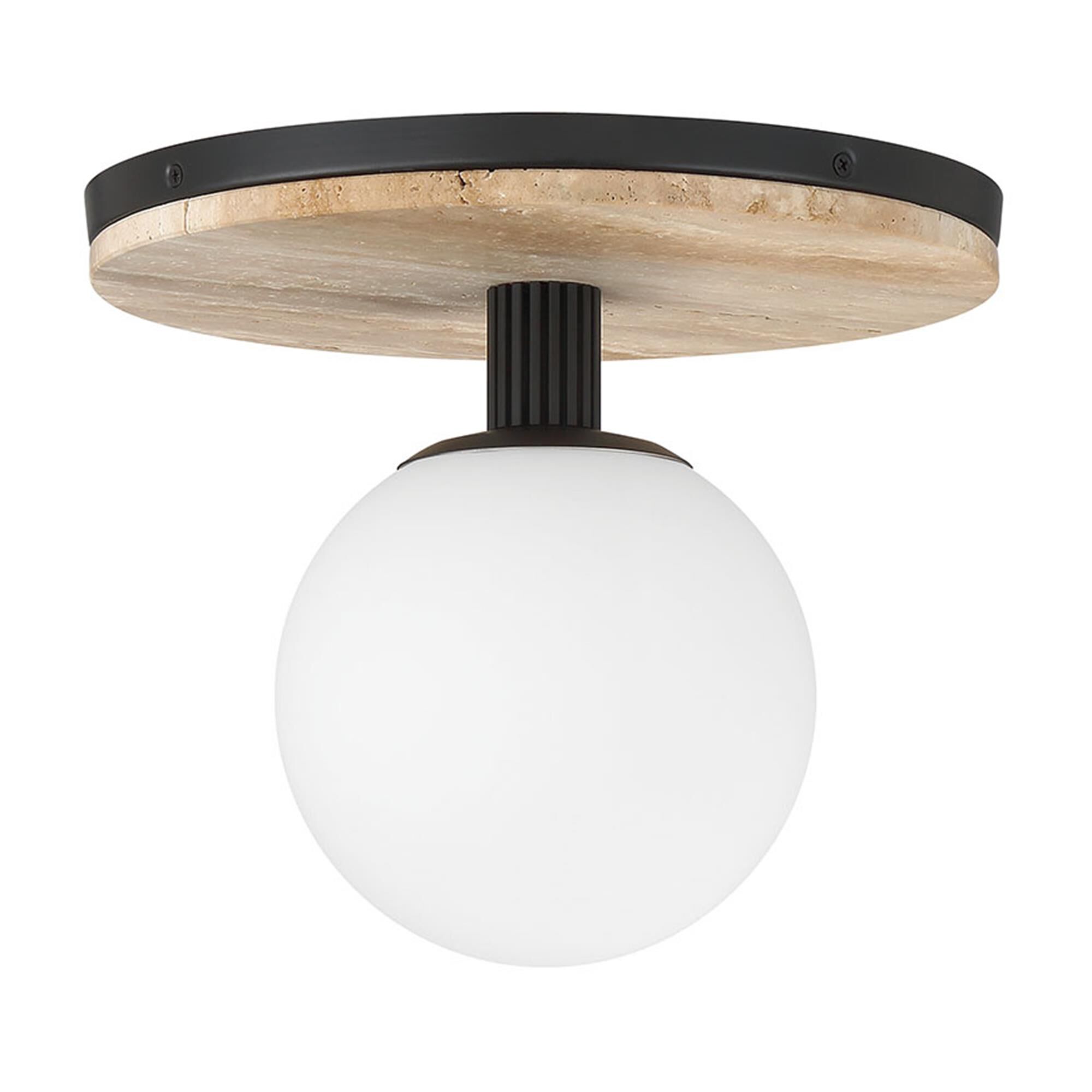Shown in Matte Black finish and Opal Etched glass