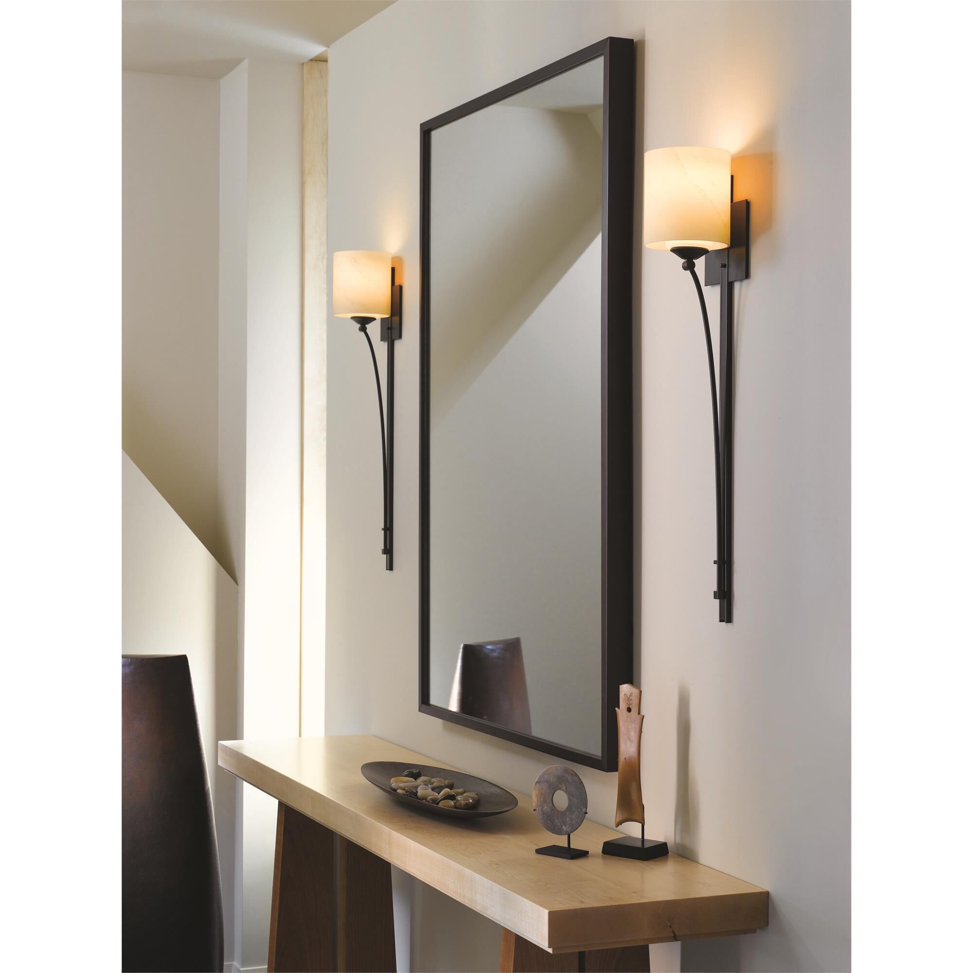 Shown in Bronze finish and Opal  glass