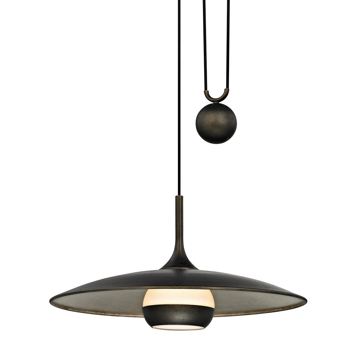 Shown in Vintage Bronze finish and Opal glass