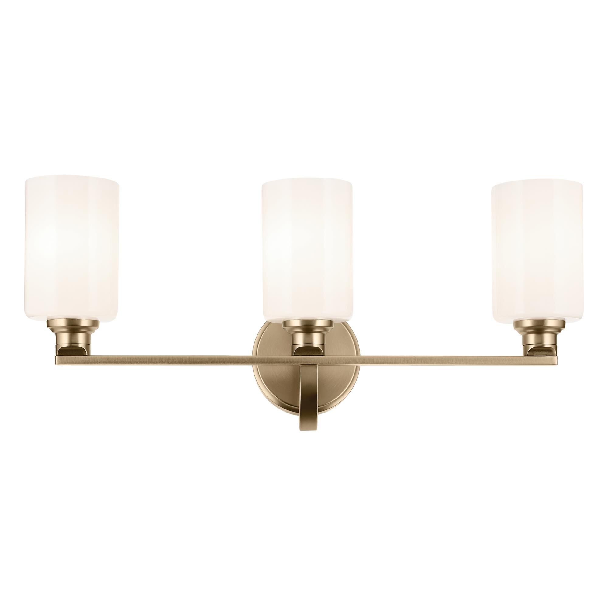 Shown in Champagne Bronze finish and Opal glass