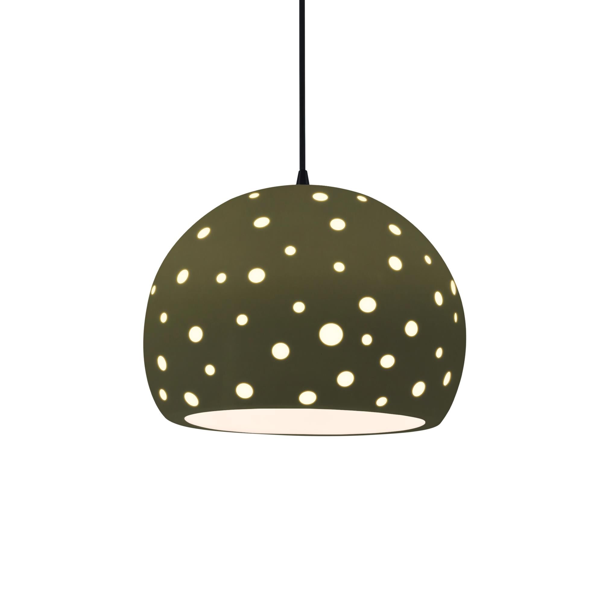 Perforated Globe 12 Inch Large Pendant by Justice Design Group