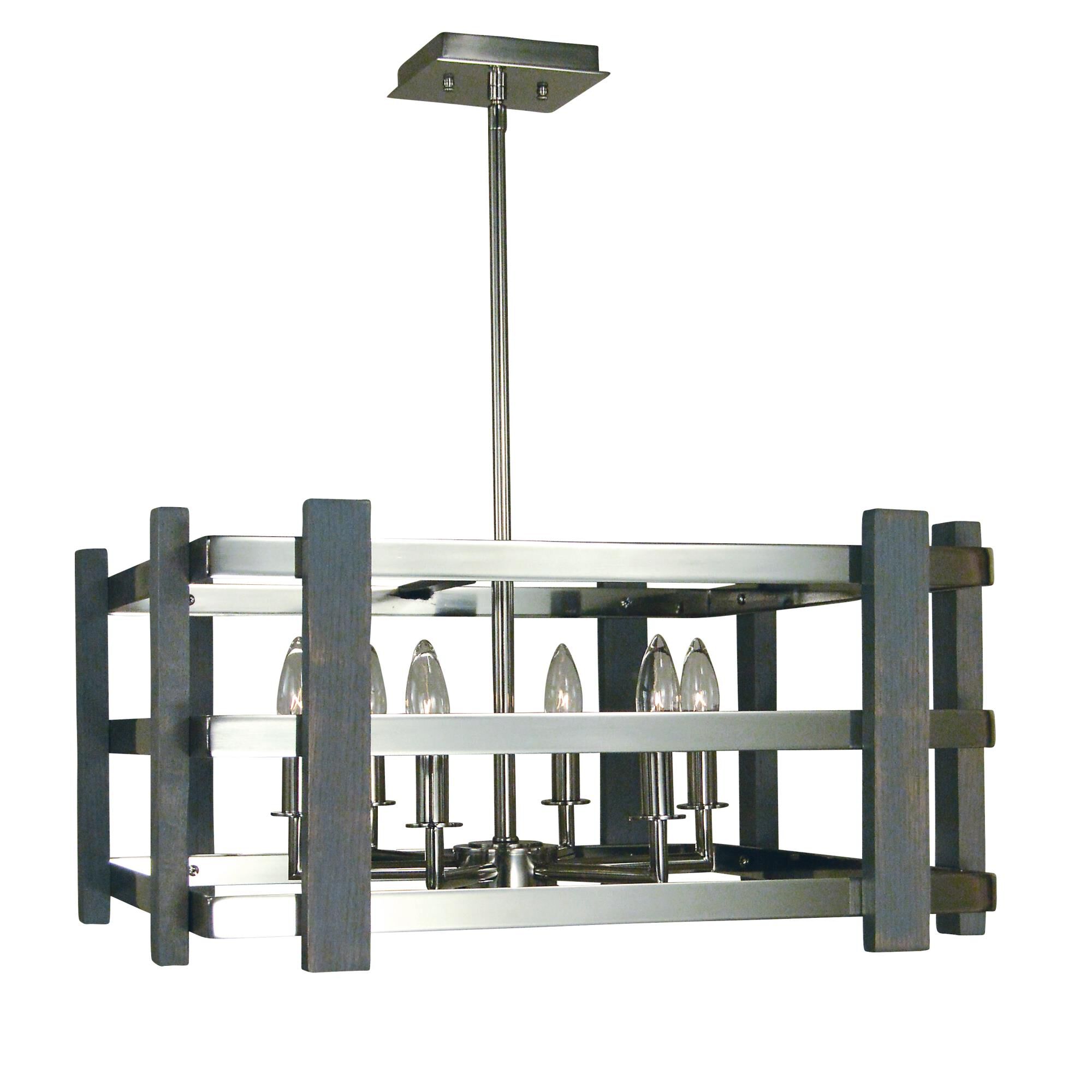 Arcadia 20 Inch 6 Light Mini Chandelier by Framburg