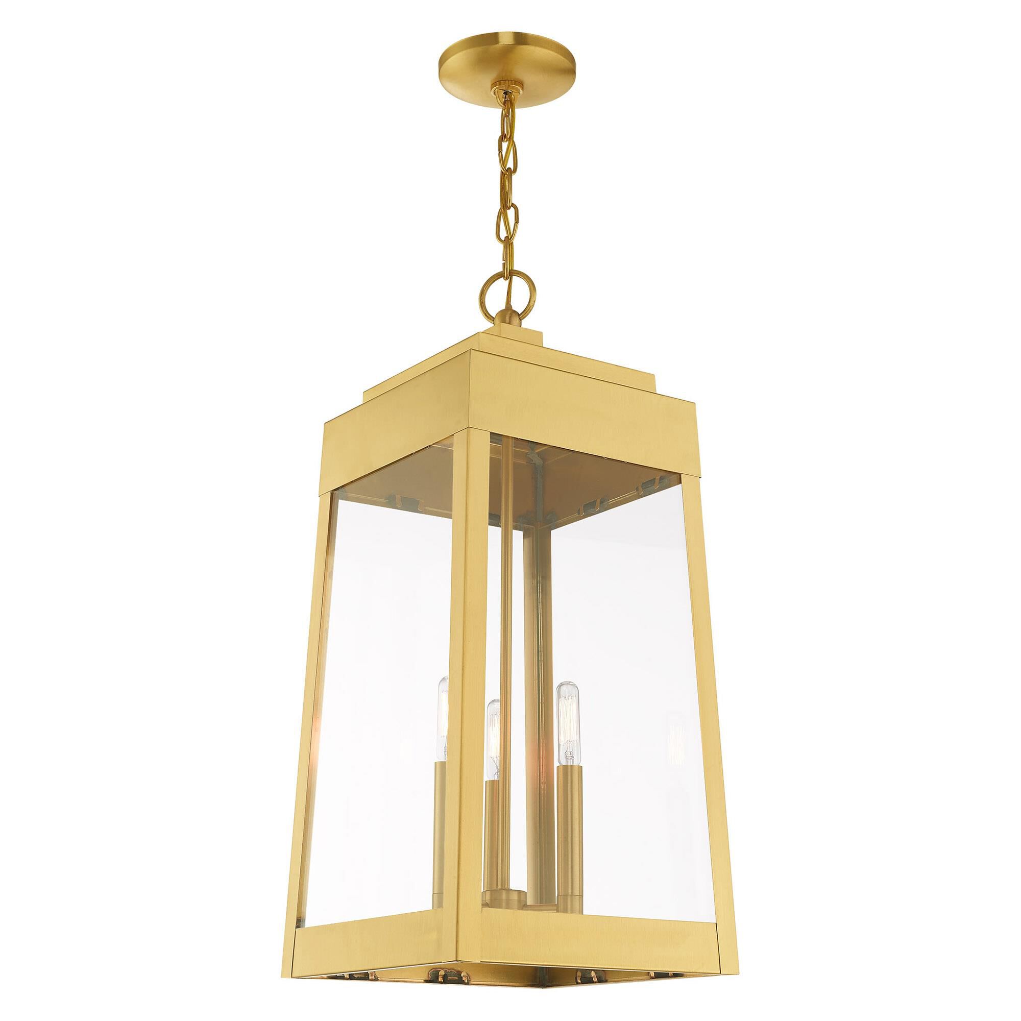 Oslo 24 Inch Tall 3 Light Outdoor Hanging Lantern by Livex Lighting