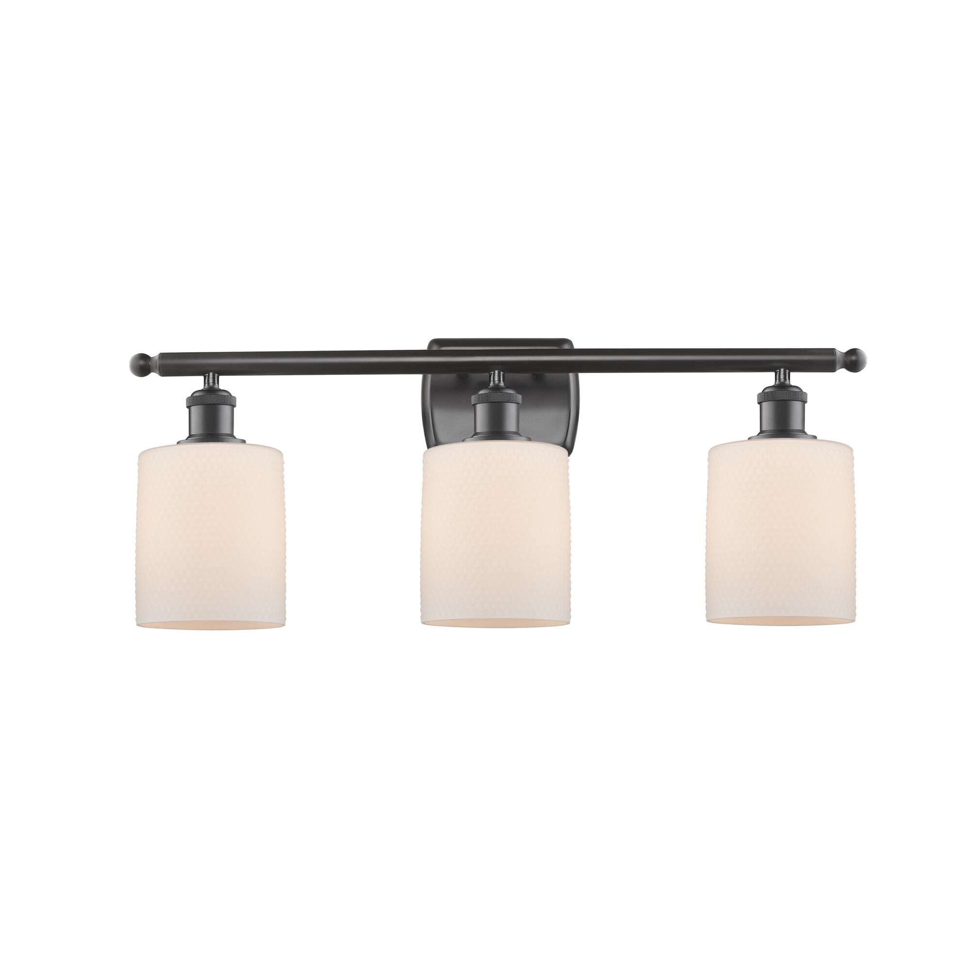 Shown in Oil Rubbed Bronze finish and Matte White - Drum glass