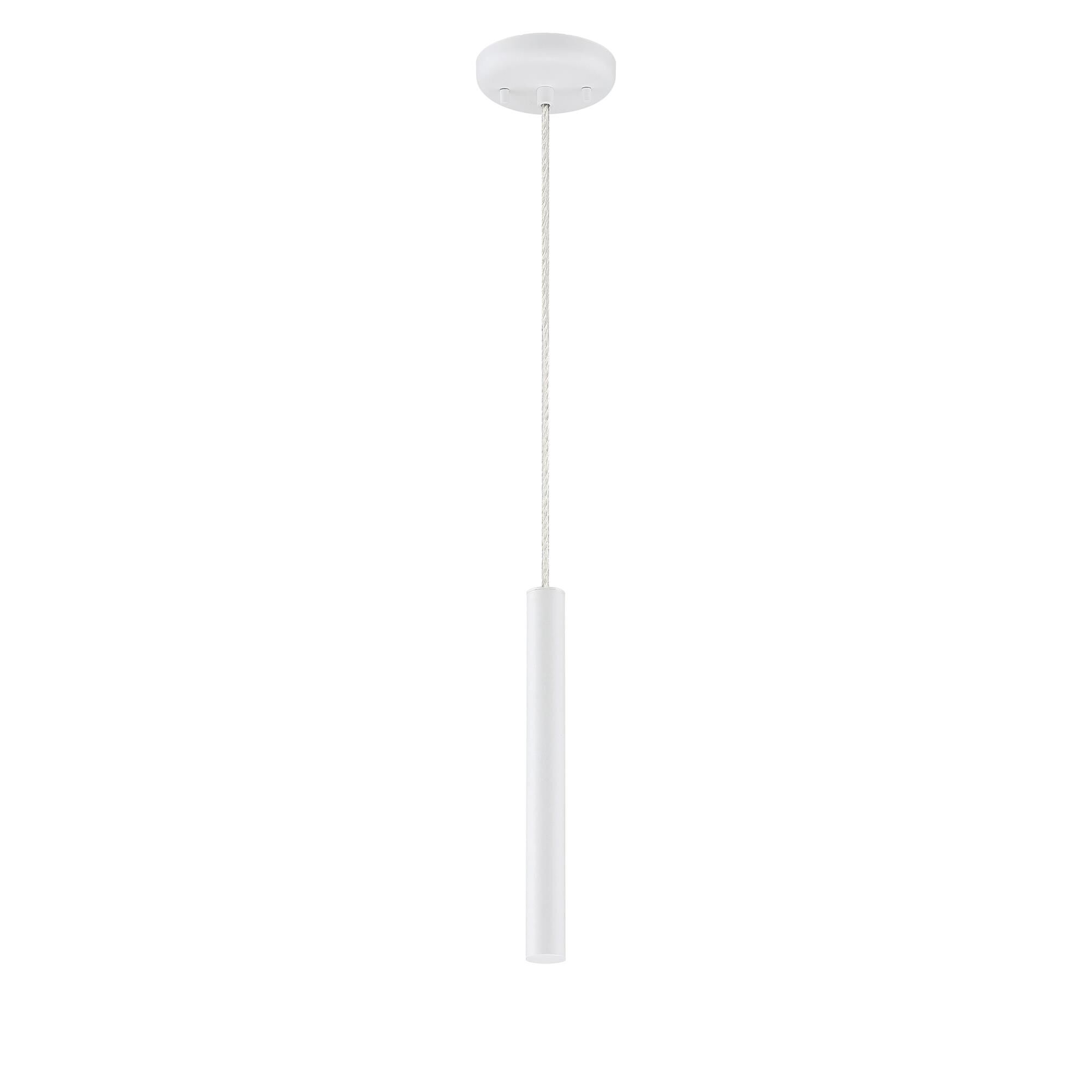 Shown in Matte White finish and Steel glass and Steel shade