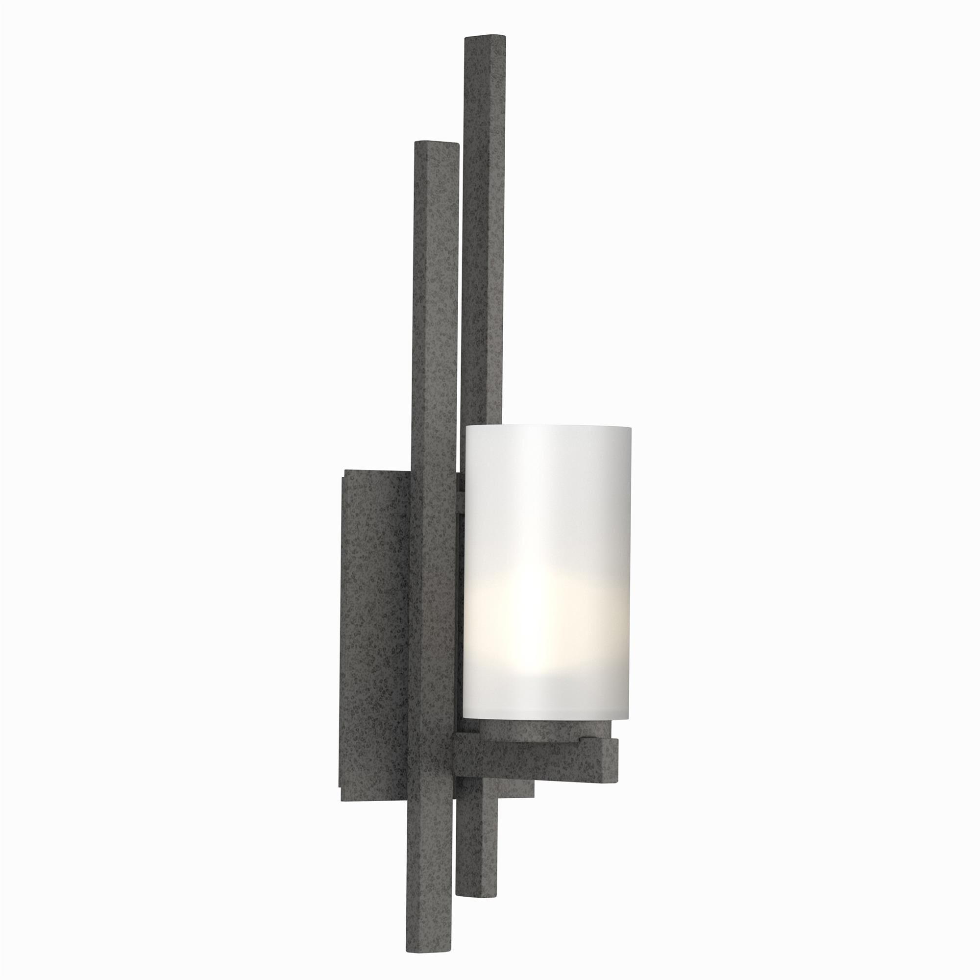 Shown in Natural Iron finish and Opal  glass