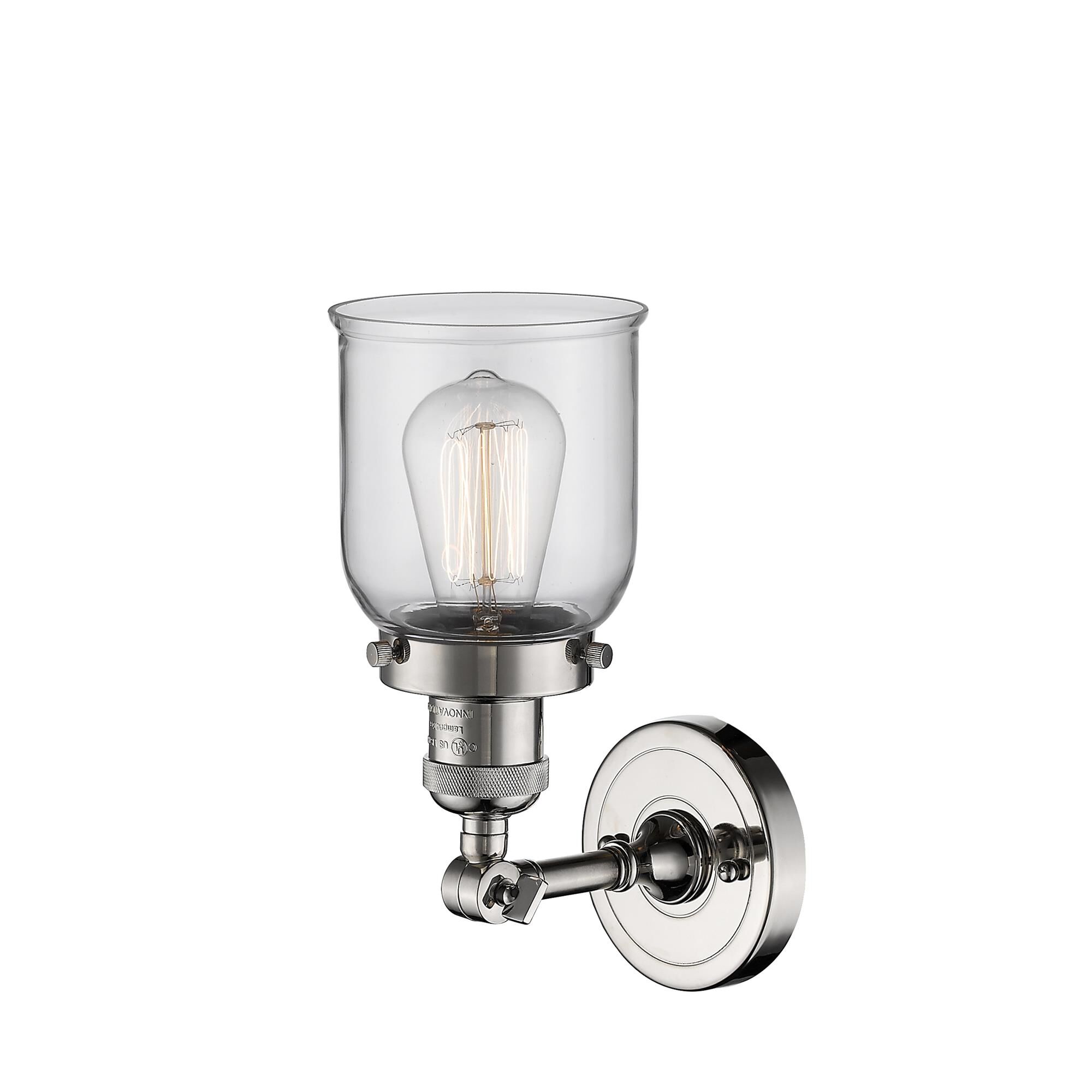 Shown in Polished Nickel finish and Clear glass