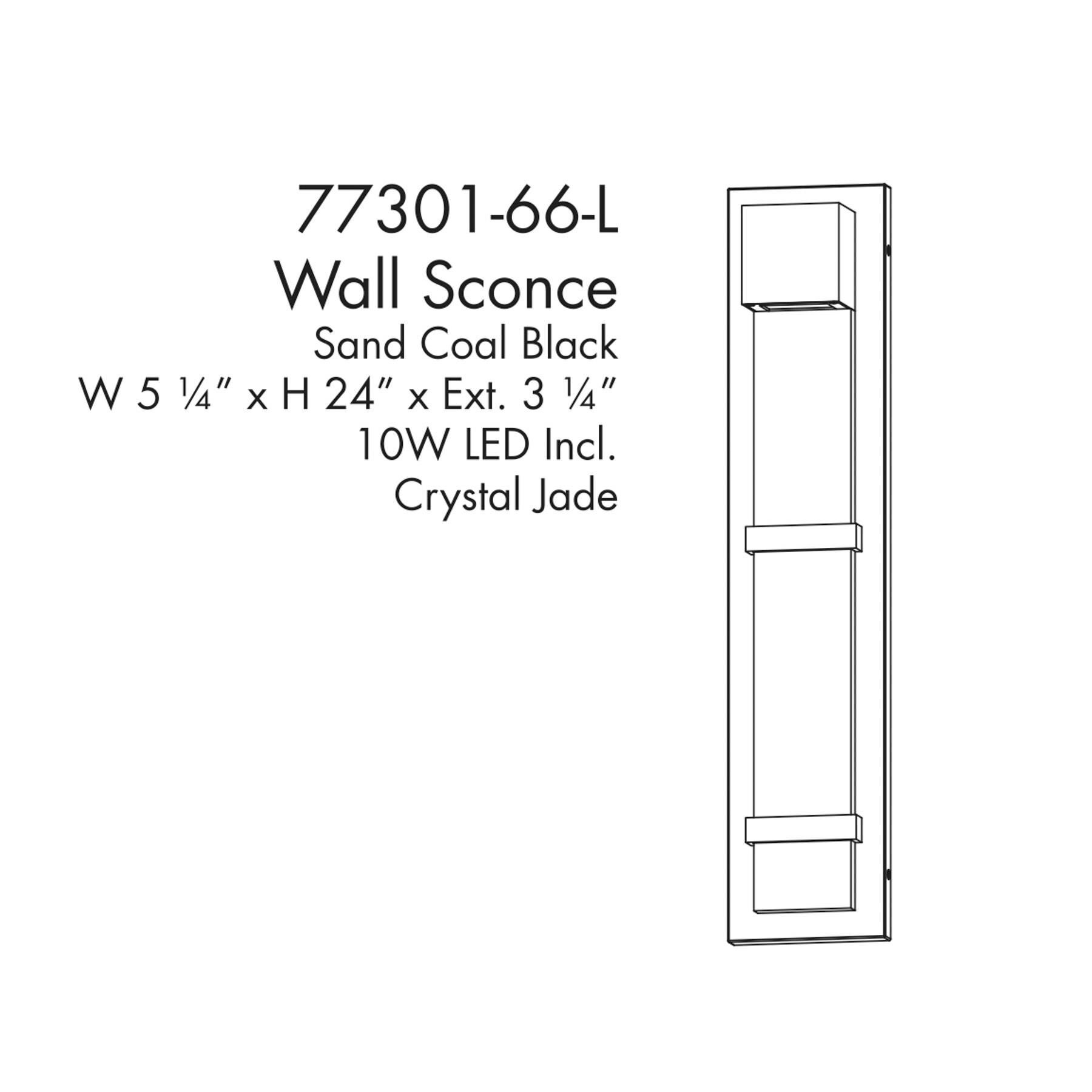 Shown in Sand Coal finish and Rock Crystalite glass
