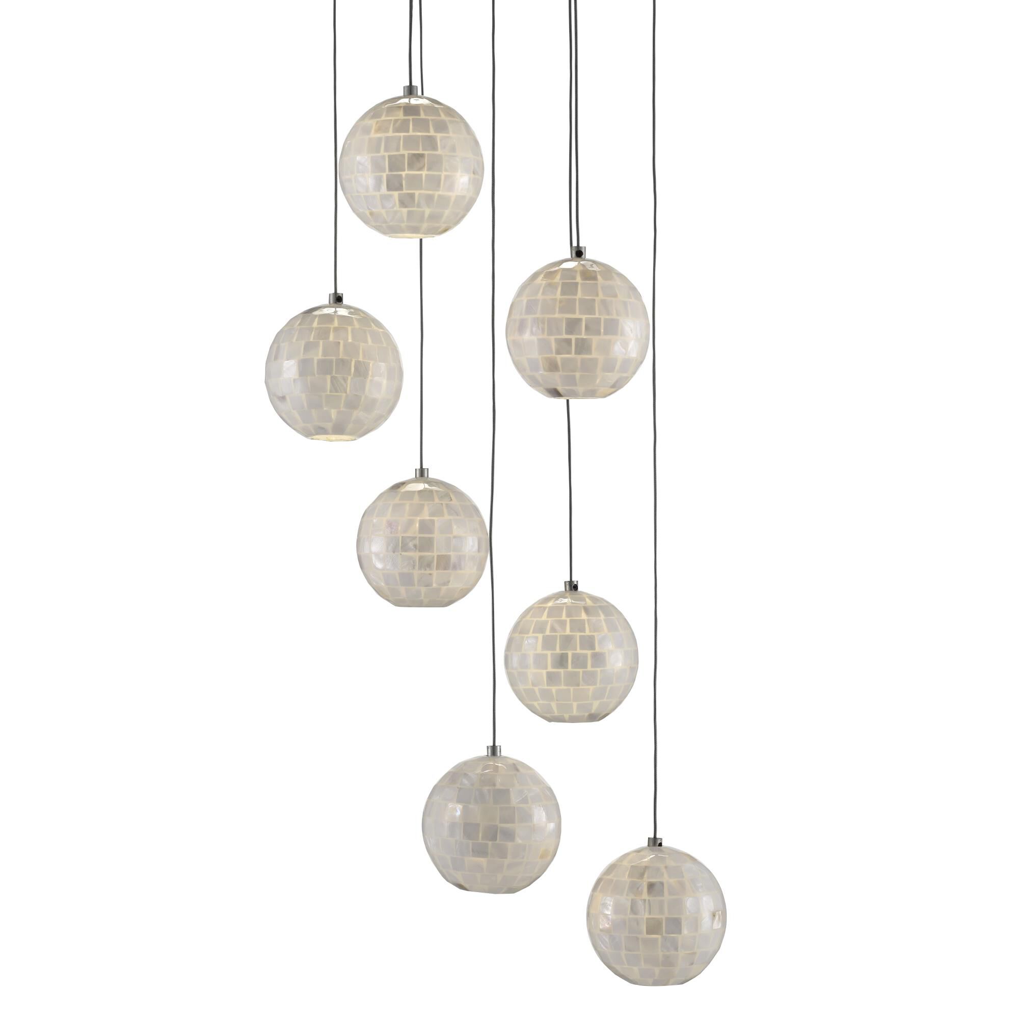 Shown in Painted Silver/Pearl finish and Metal/Mother Of Pearl shade