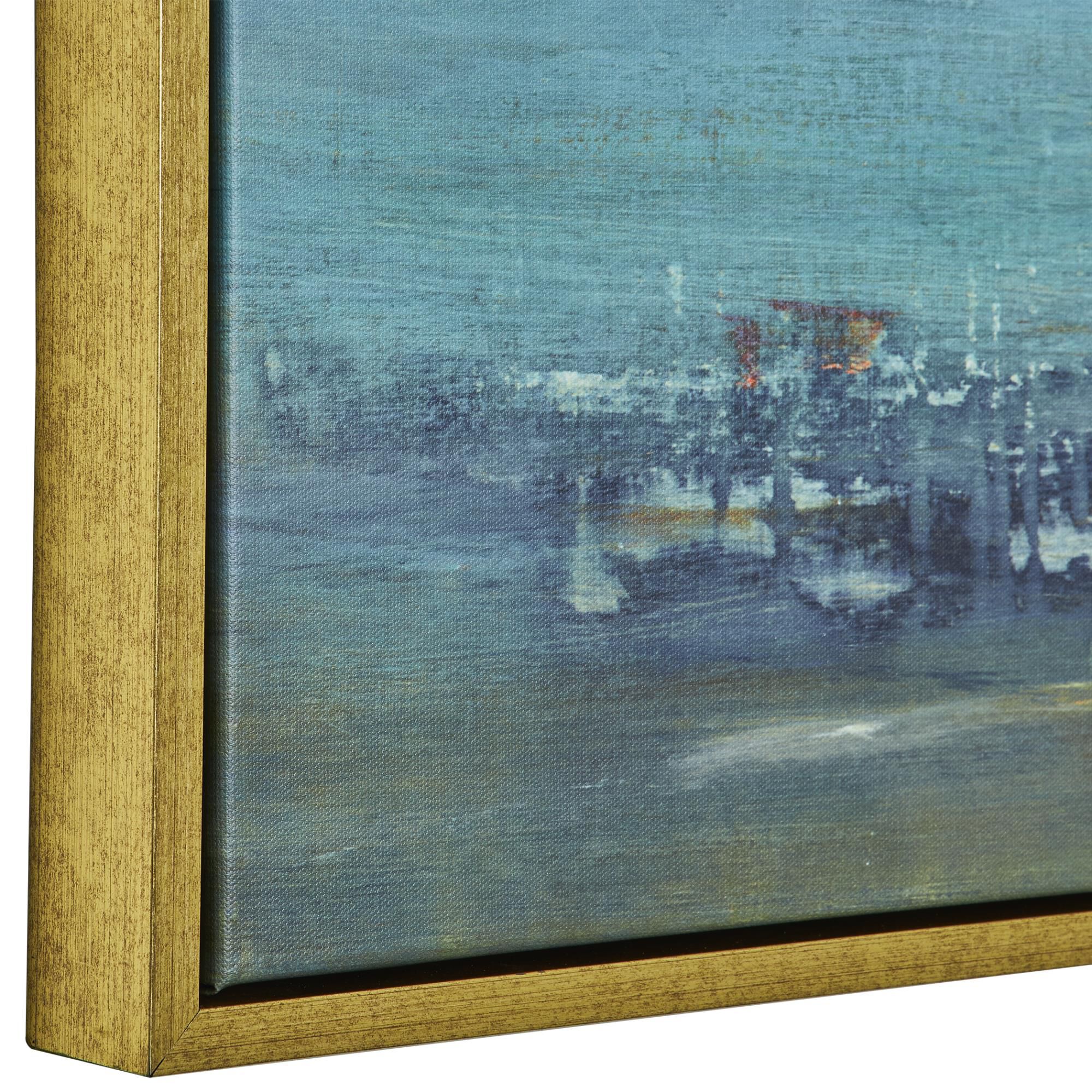 Shown in Solid Wood Gallery Frame With Gold Finish. finish